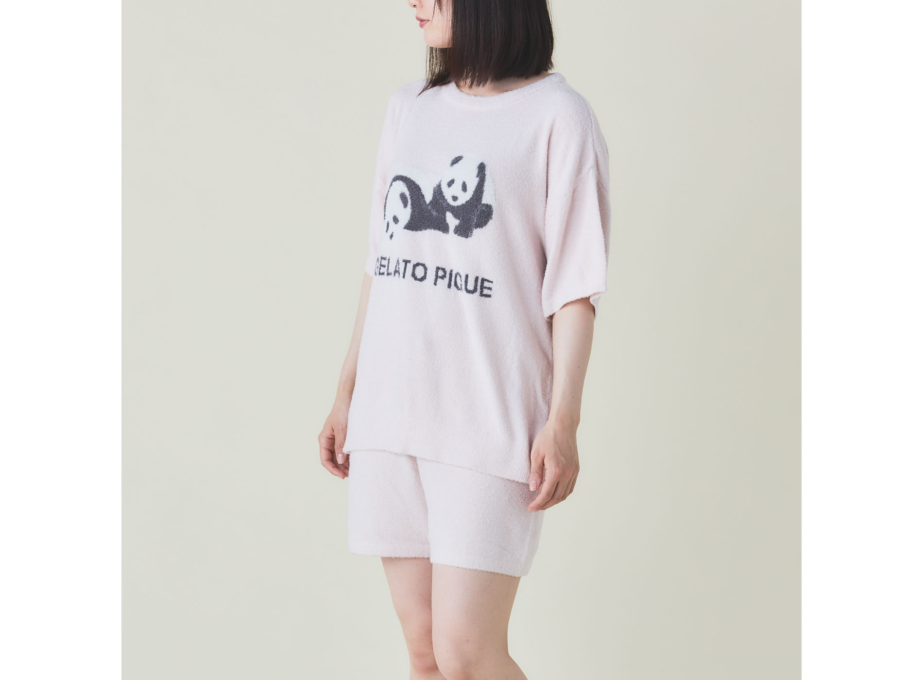 【WOMEN】パンダJQDプルオーバー＋ショートパンツSET