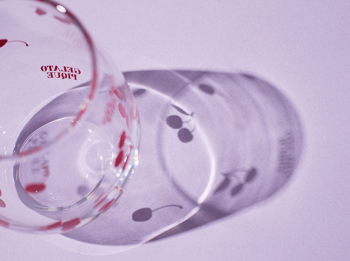 【WOMEN】アメリカンチェリー柄　ポーチ＆グラスセット