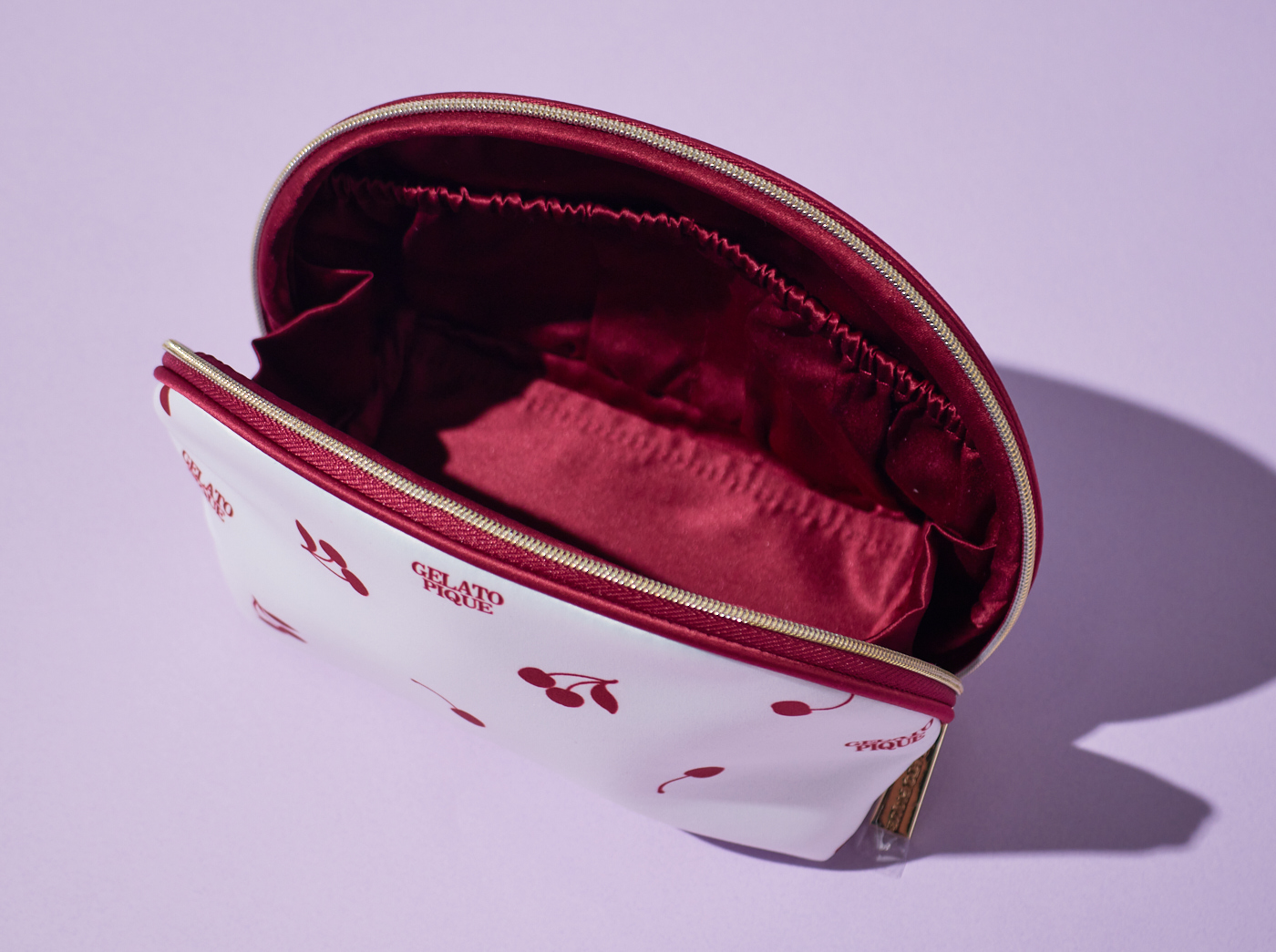 【WOMEN】アメリカンチェリー柄　ポーチ＆グラスセット