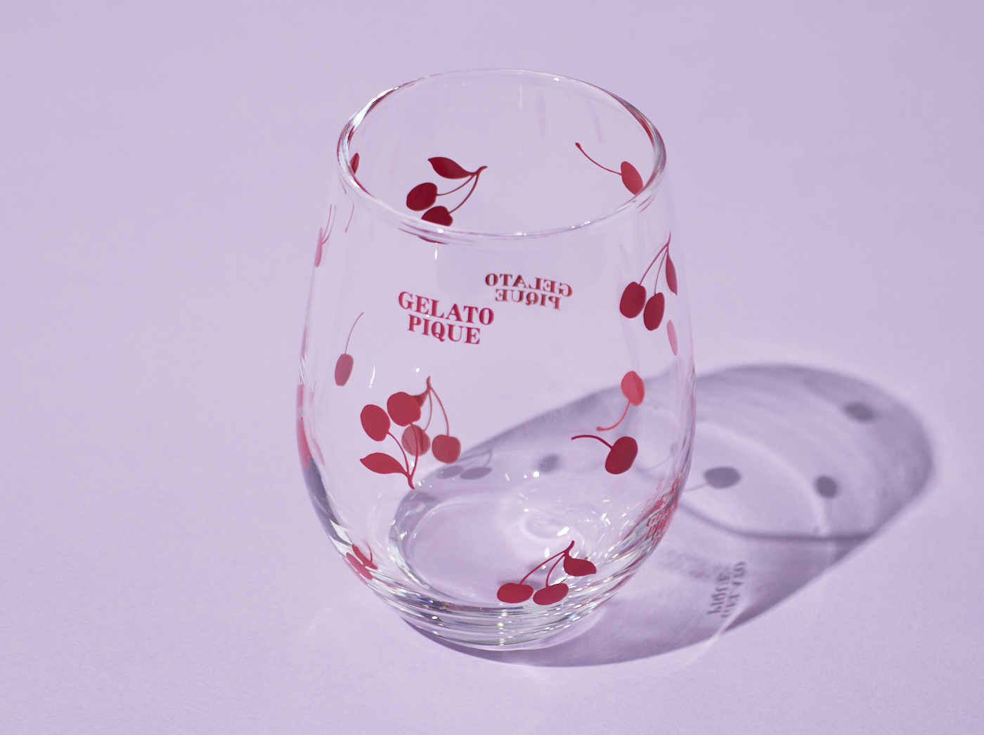 【WOMEN】アメリカンチェリー柄　ポーチ＆グラスセット