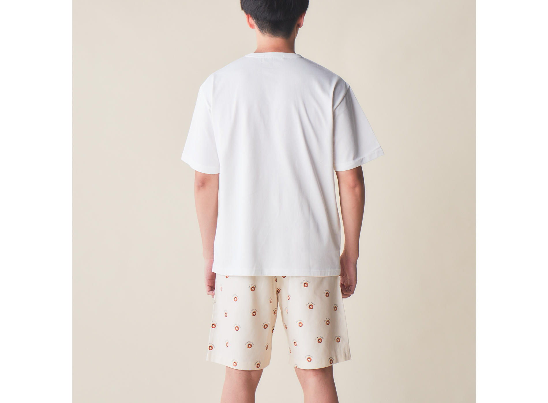 【HOMME】ドーナツロゴ　Tシャツ＆ハーフパンツセット