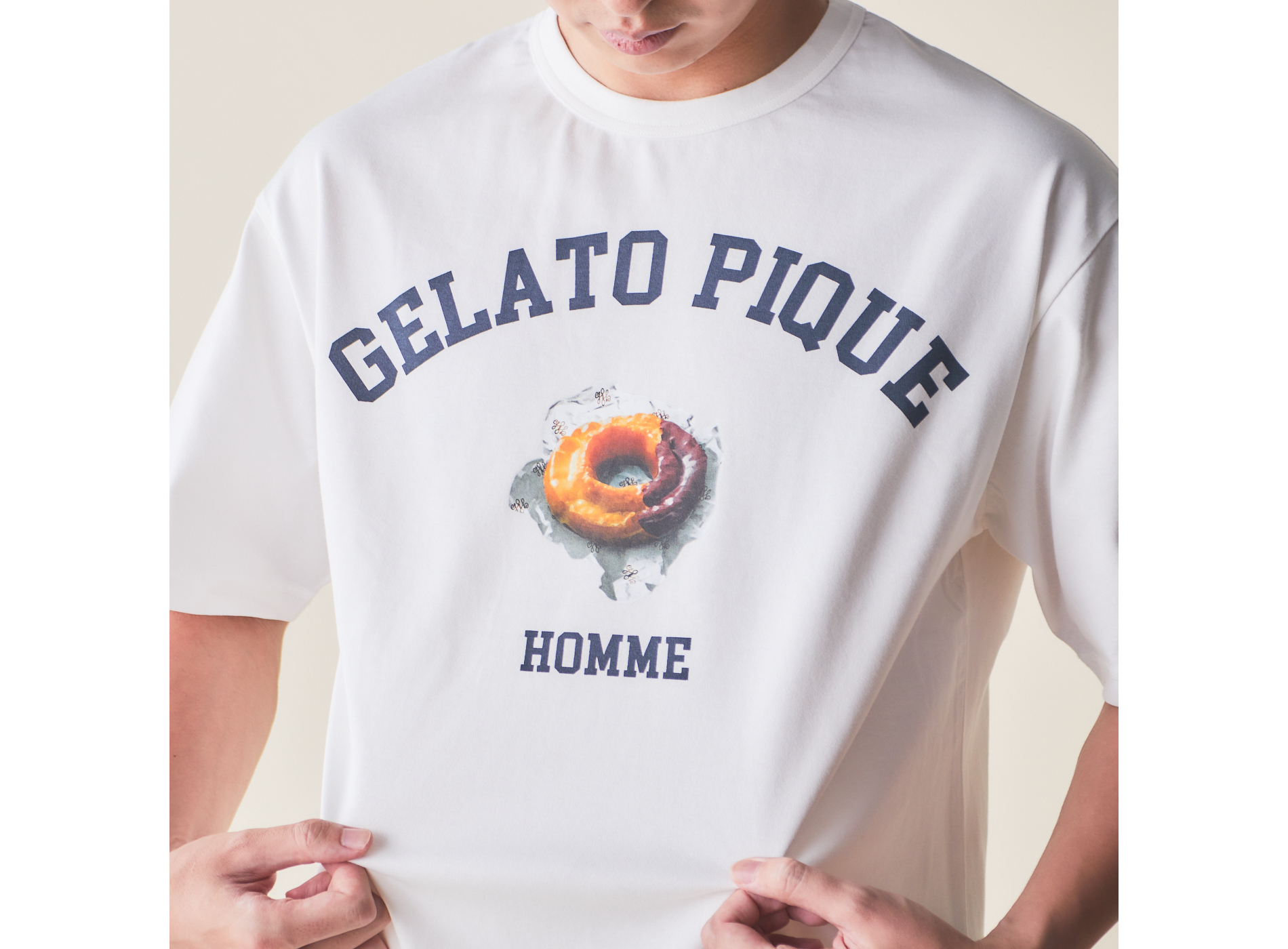 【HOMME】ドーナツロゴ　Tシャツ＆ハーフパンツセット