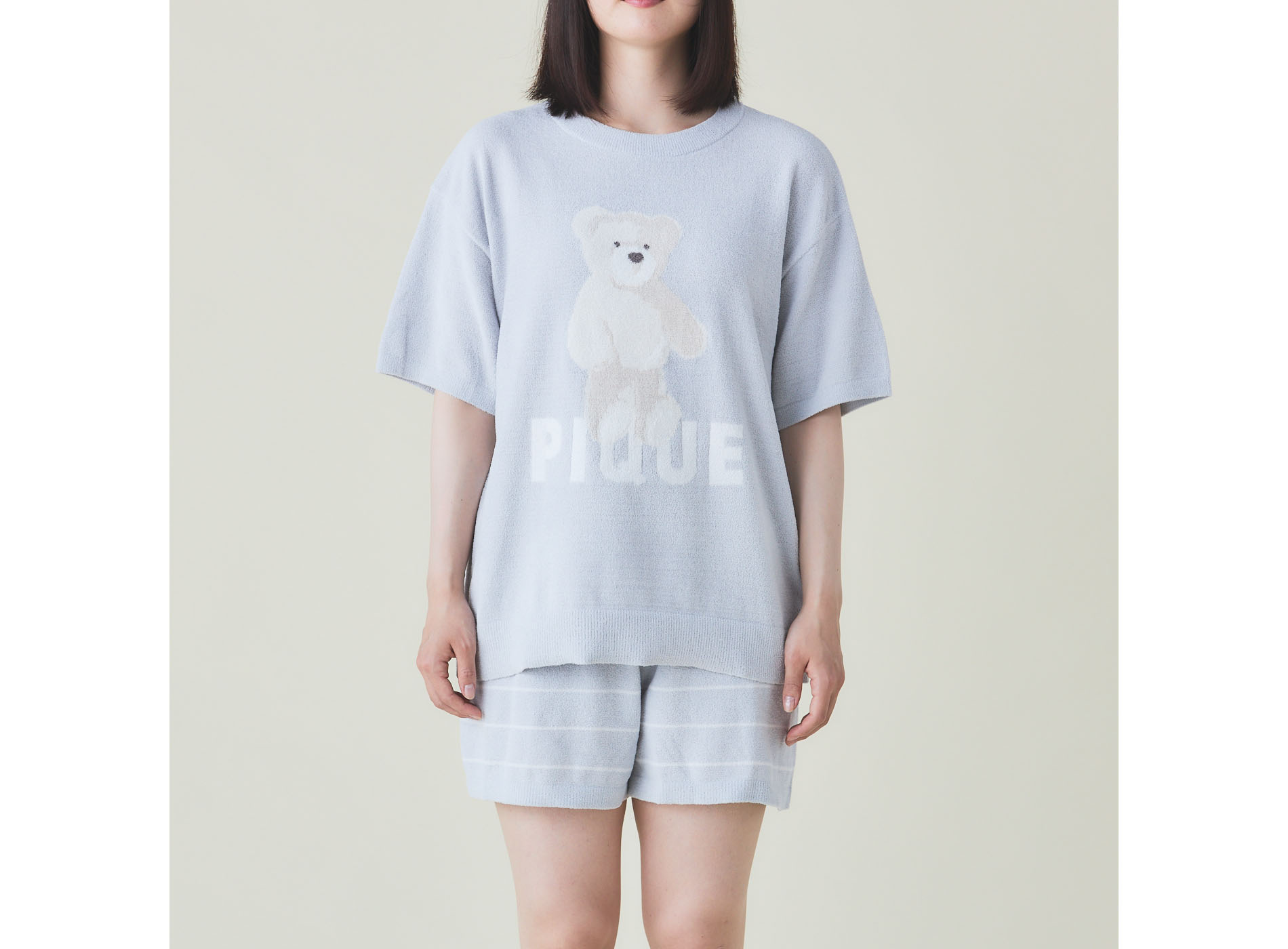 【WOMEN】モチーフ柄JQD　プルオーバー＆ショートパンツセット