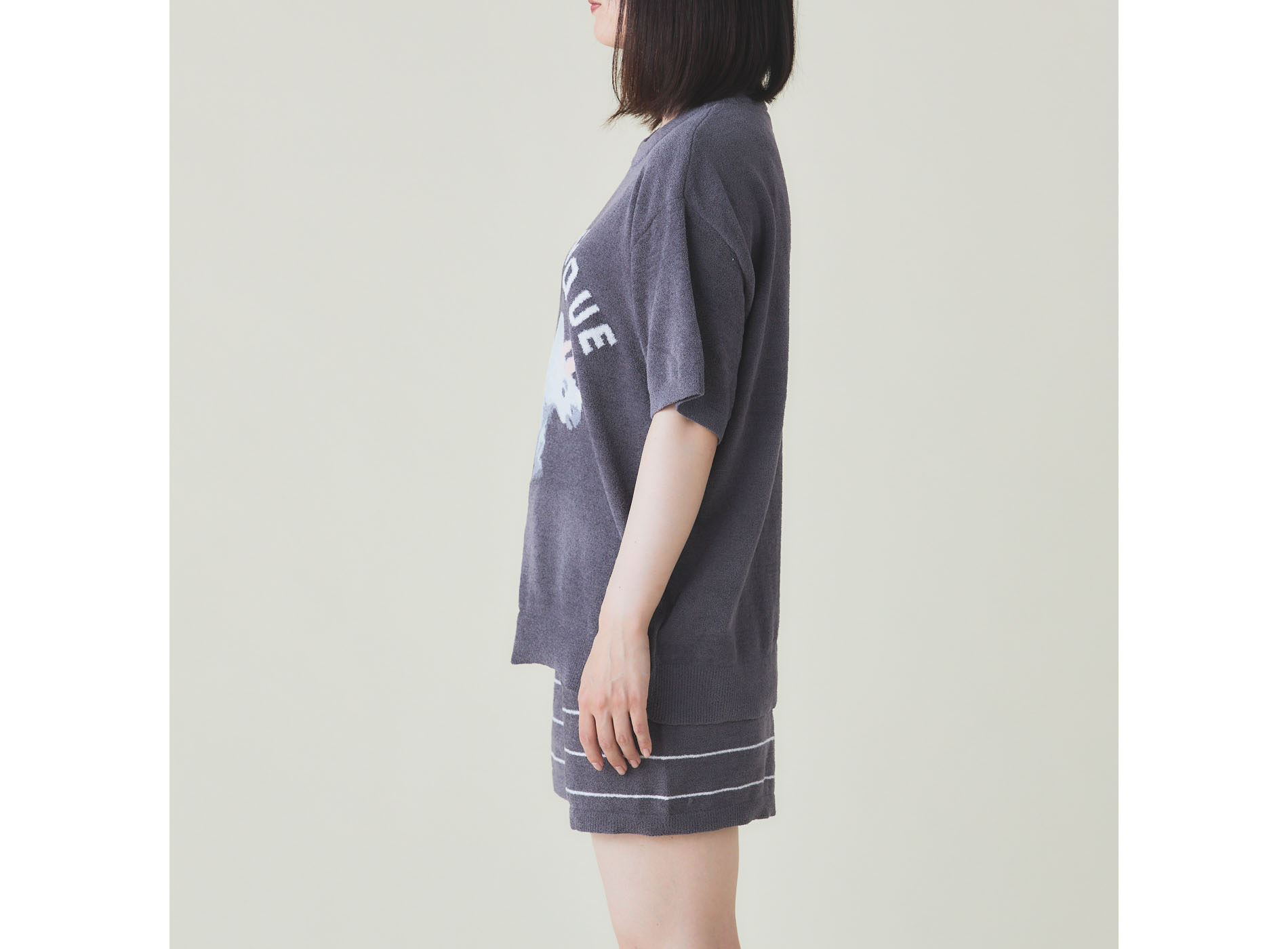 【WOMEN】モチーフ柄JQD　プルオーバー＆ショートパンツセット