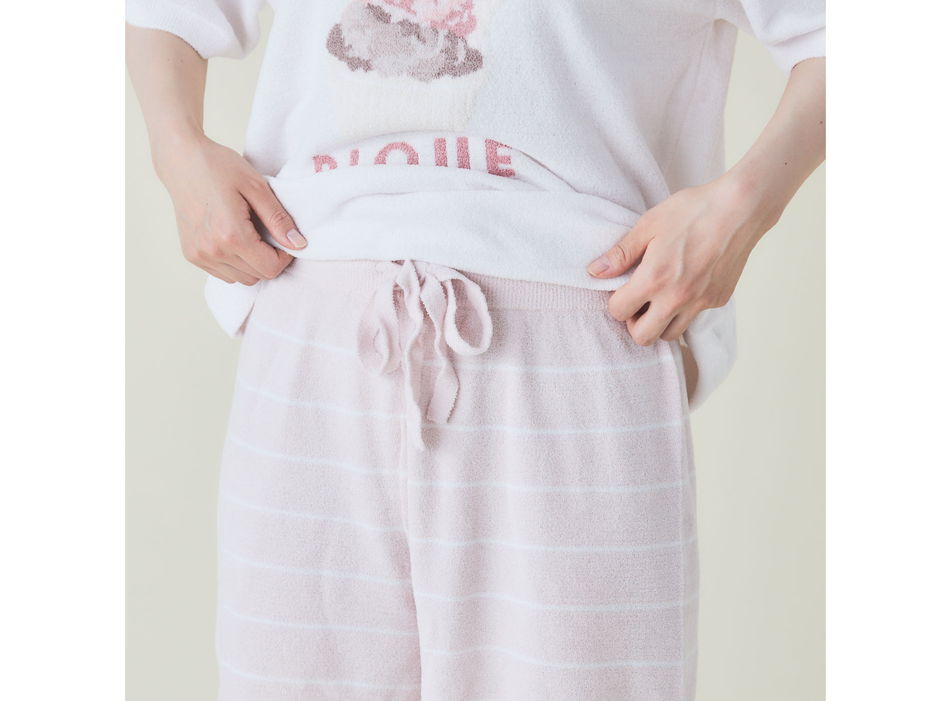 【WOMEN】モチーフ柄JQD　プルオーバー＆ショートパンツセット