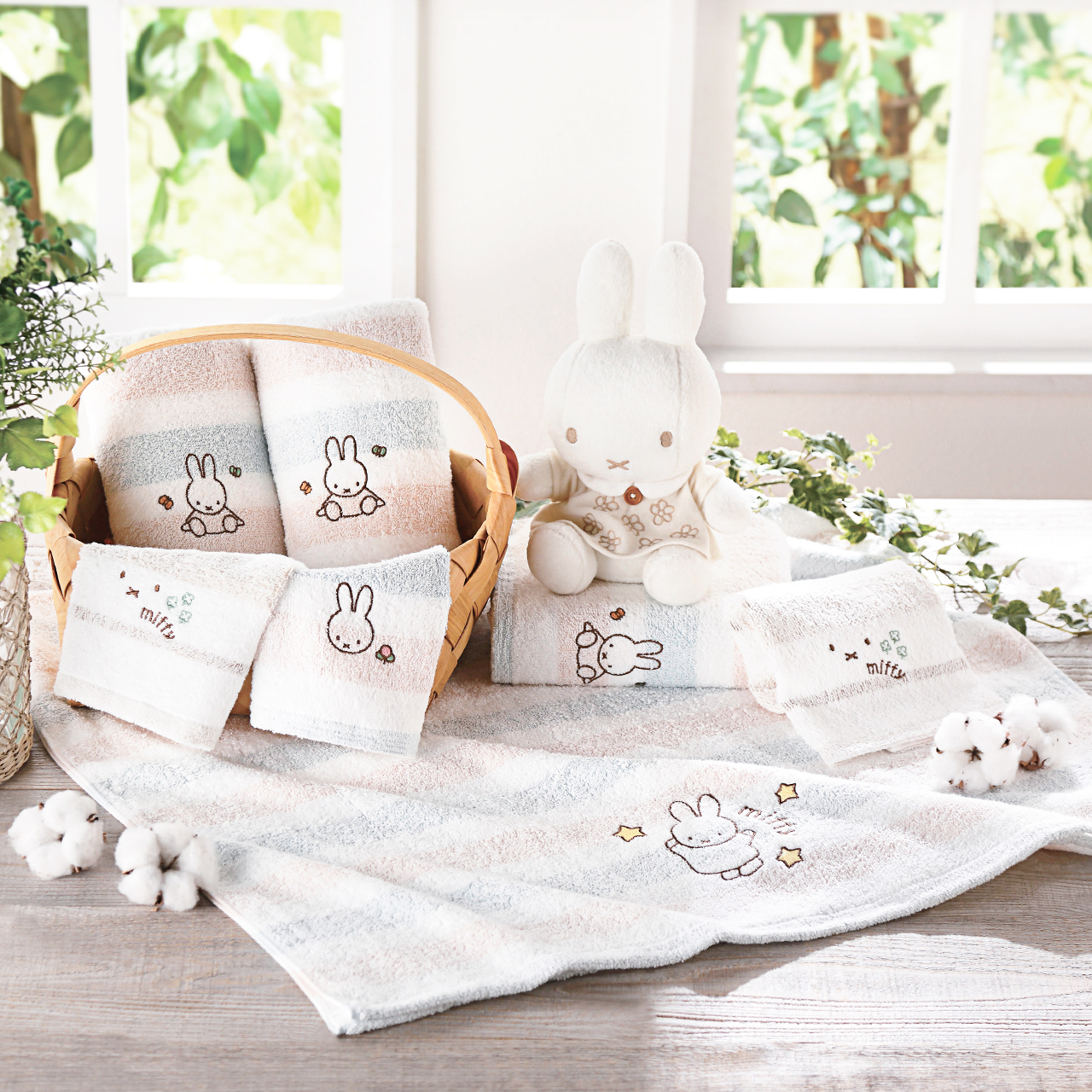 オーガニックバス・ウォッシュタオルセット ミッフィー