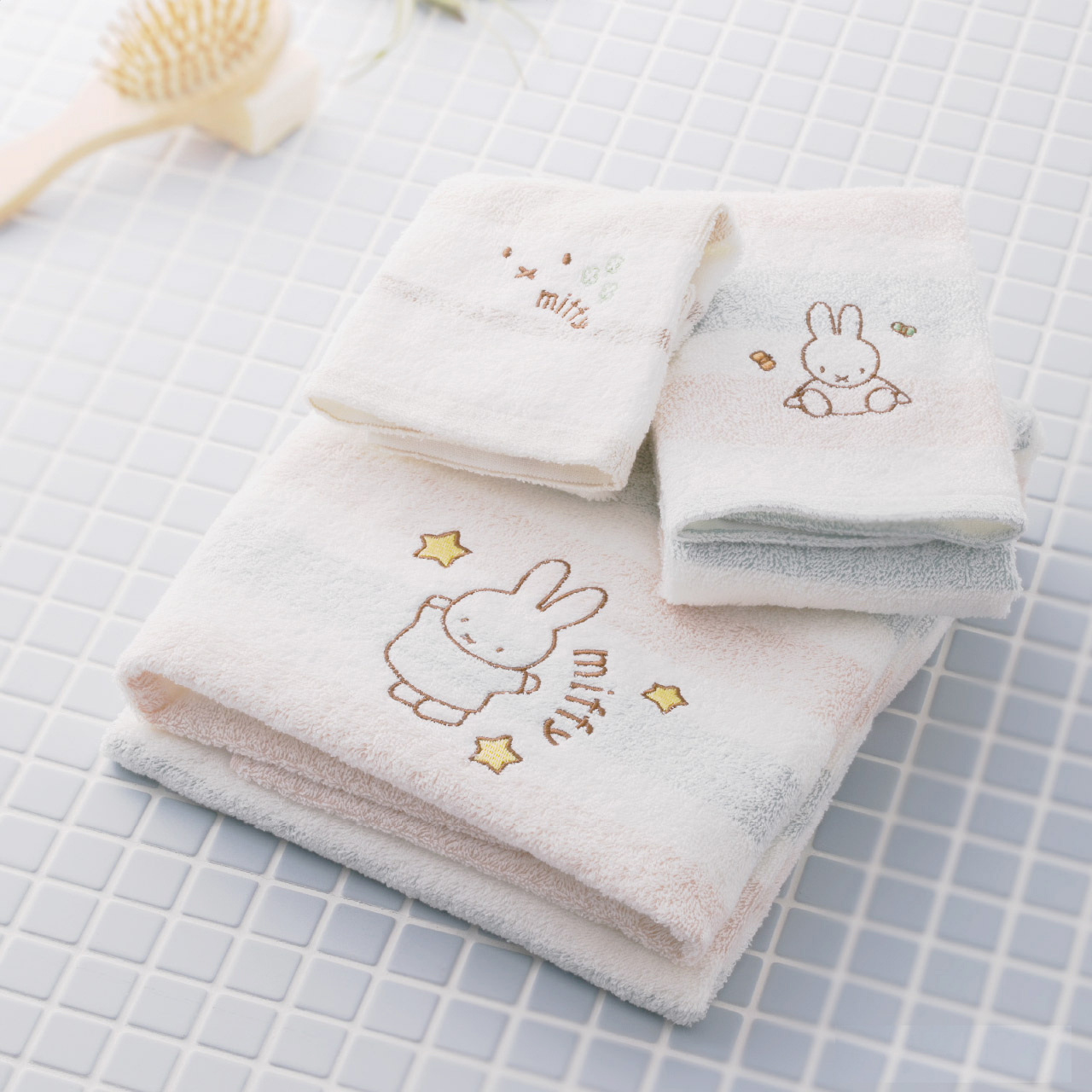 オーガニックバス・ウォッシュタオルセット ミッフィー