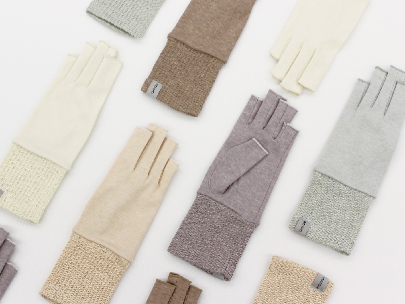 オーガニックコットンUVケア手袋指切タイプ