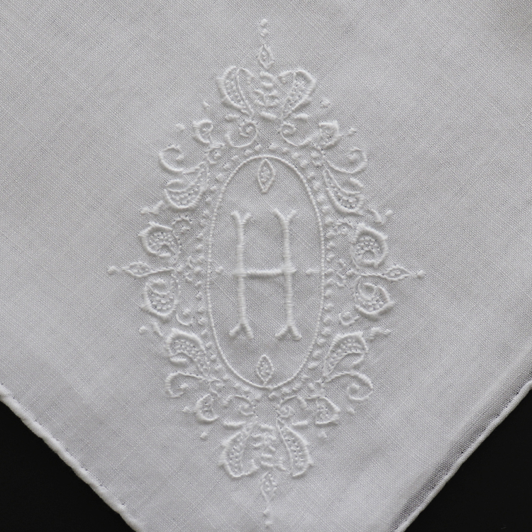 スワトウイニシャルハンカチーフ 2枚セット