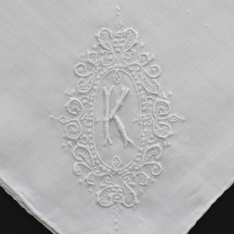 スワトウイニシャルハンカチーフ 2枚セット