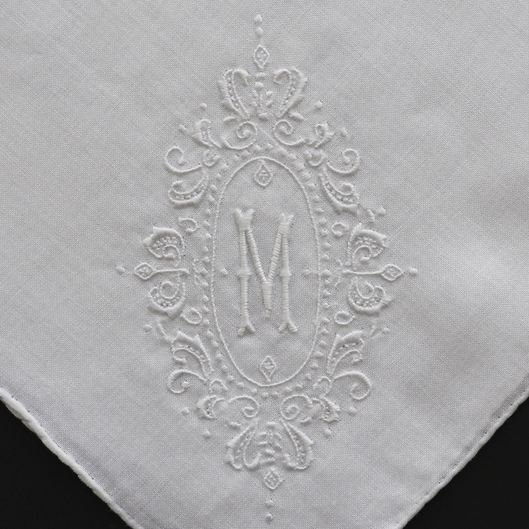 スワトウイニシャルハンカチーフ 2枚セット