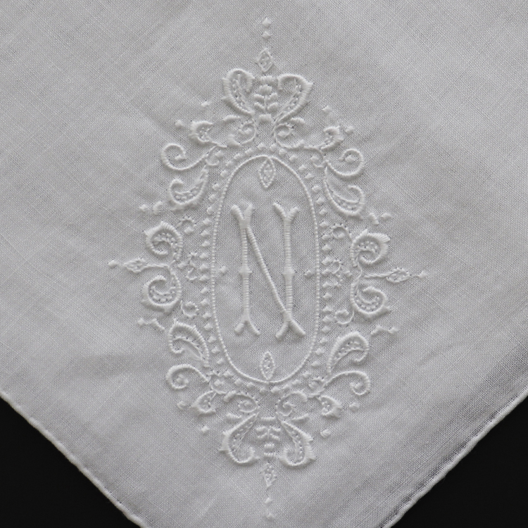 スワトウイニシャルハンカチーフ 2枚セット