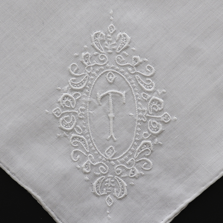 スワトウイニシャルハンカチーフ 2枚セット