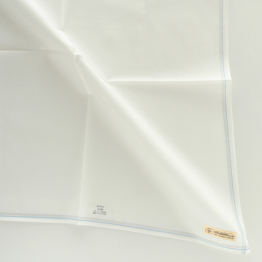 シーアイランドコットン無地ハンカチーフ 3枚セット | 海島綿