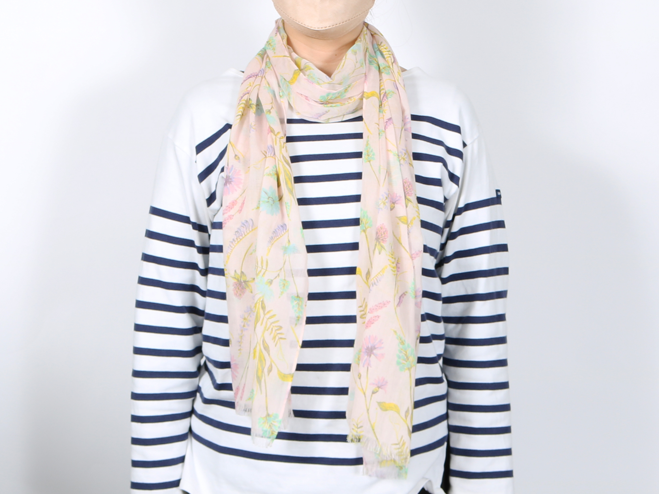 オーガニックコットンUVカットストール　ボタニカル　