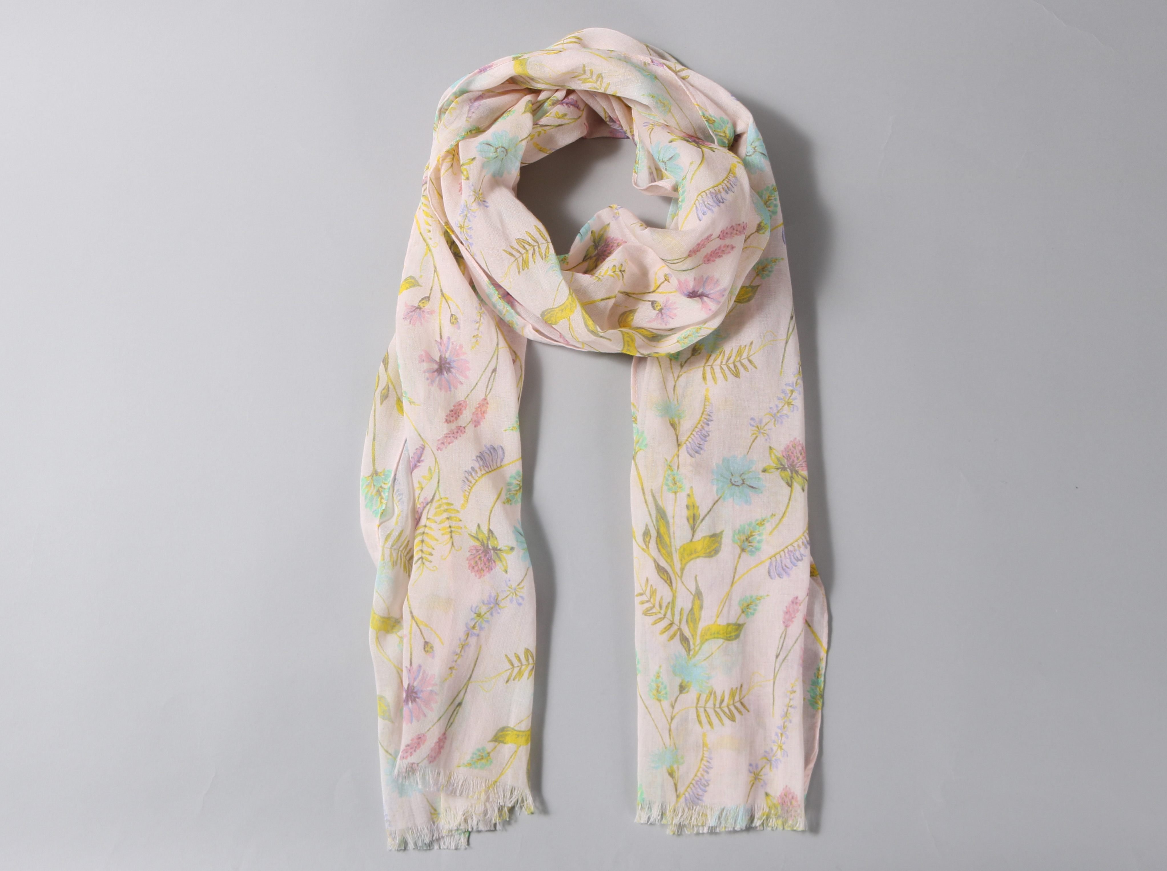 オーガニックコットンUVカットストール　ボタニカル　