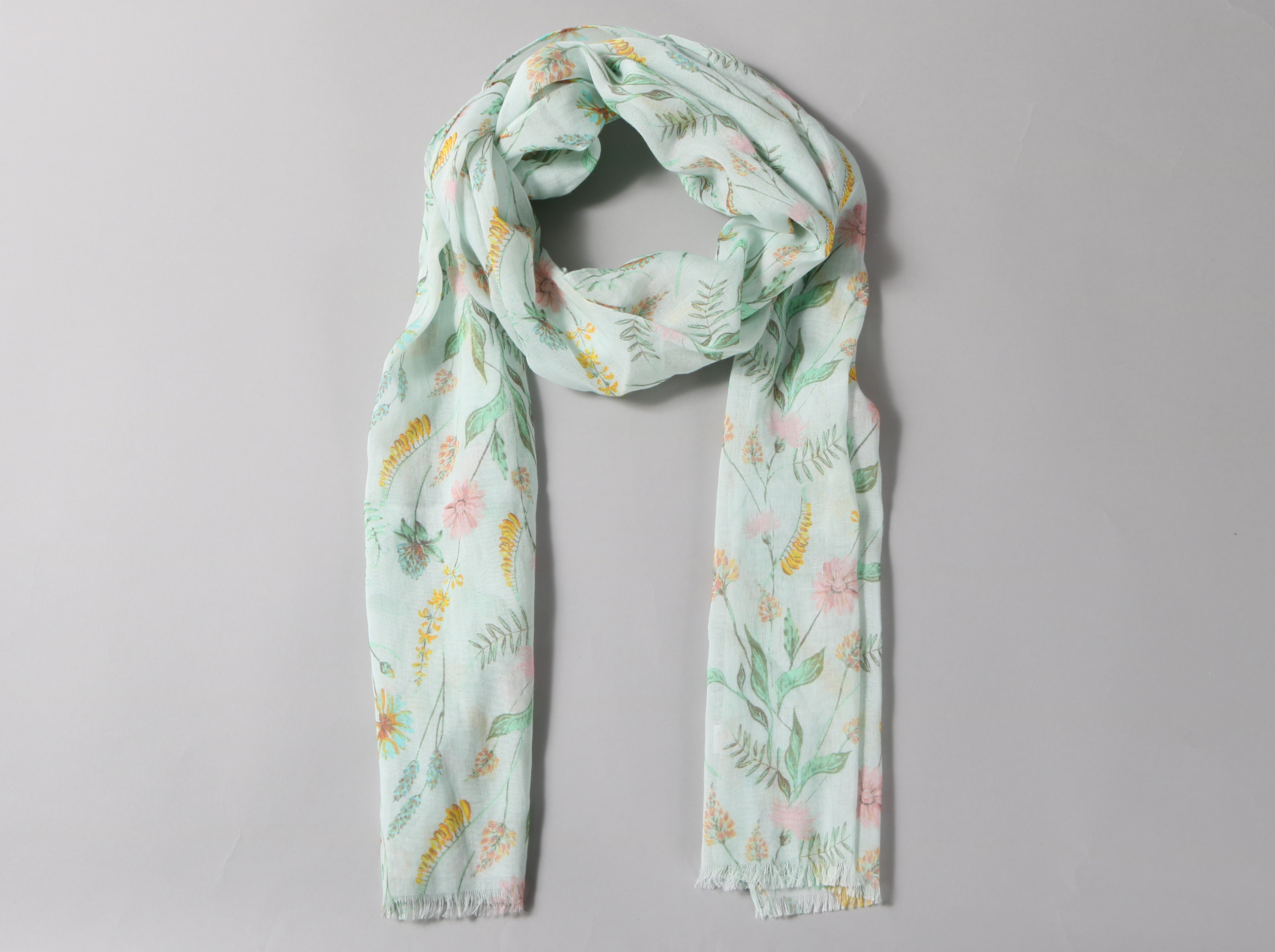 オーガニックコットンUVカットストール　ボタニカル　