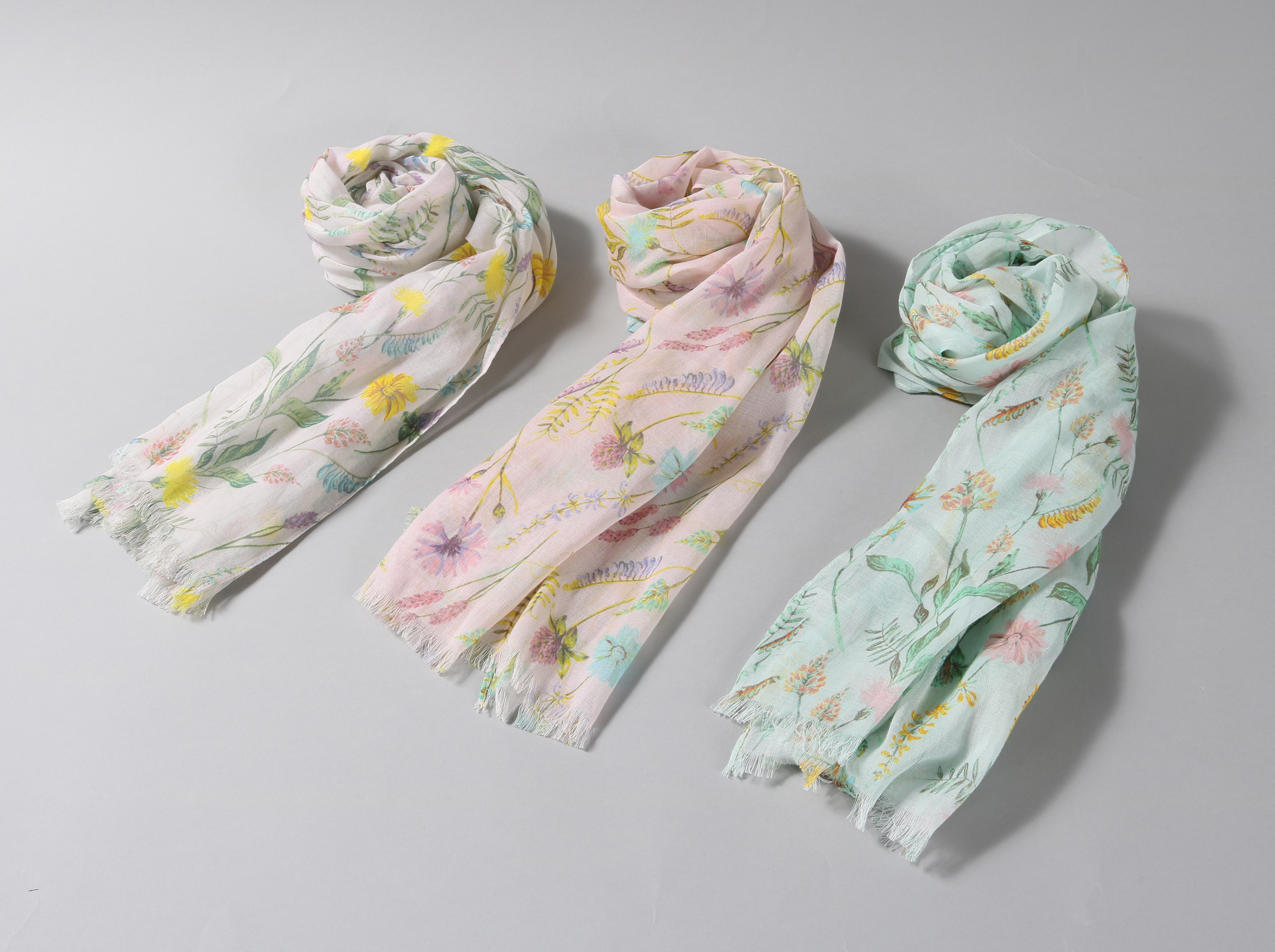 オーガニックコットンUVカットストール　ボタニカル　