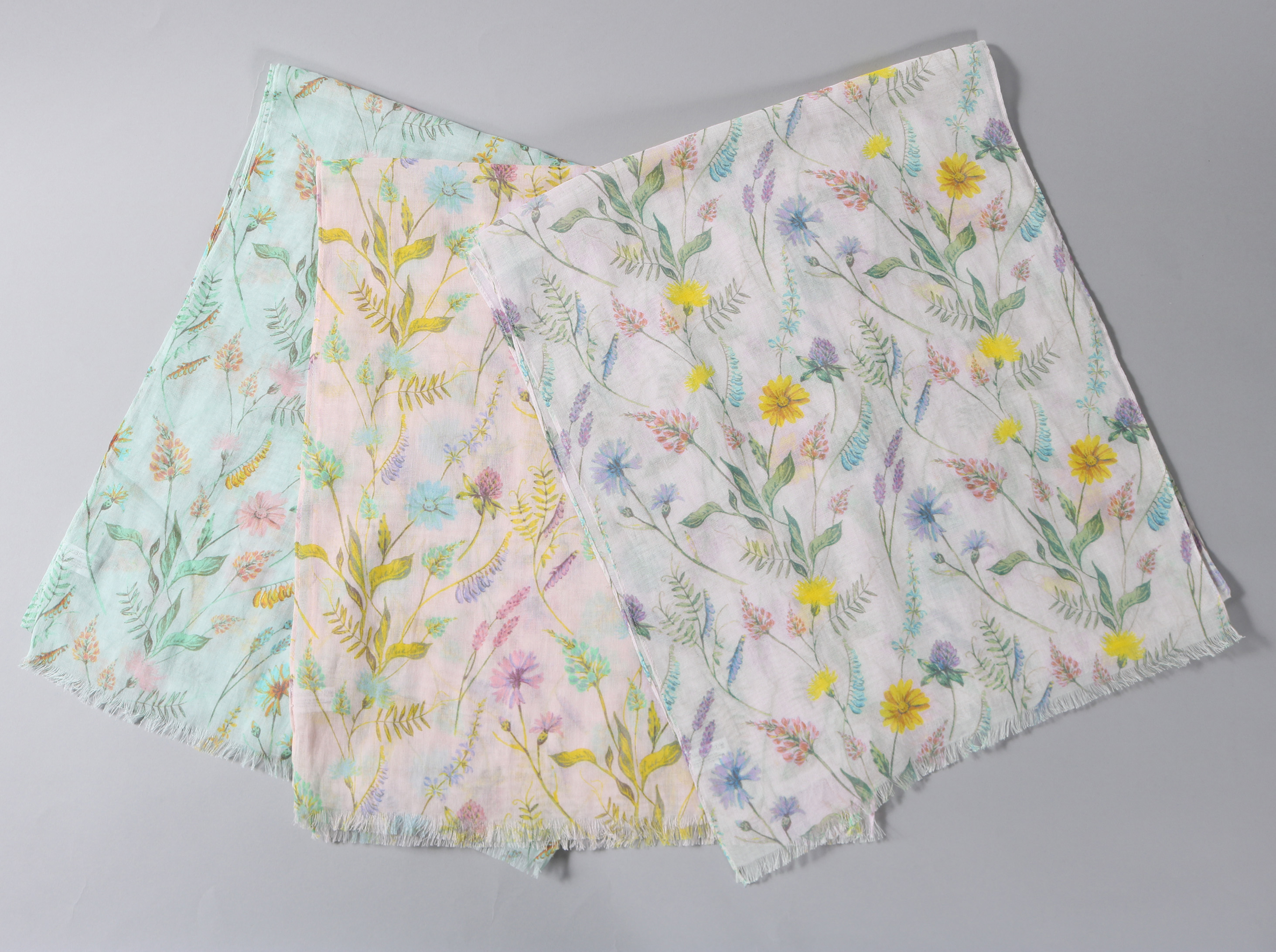 オーガニックコットンUVカットストール　ボタニカル　