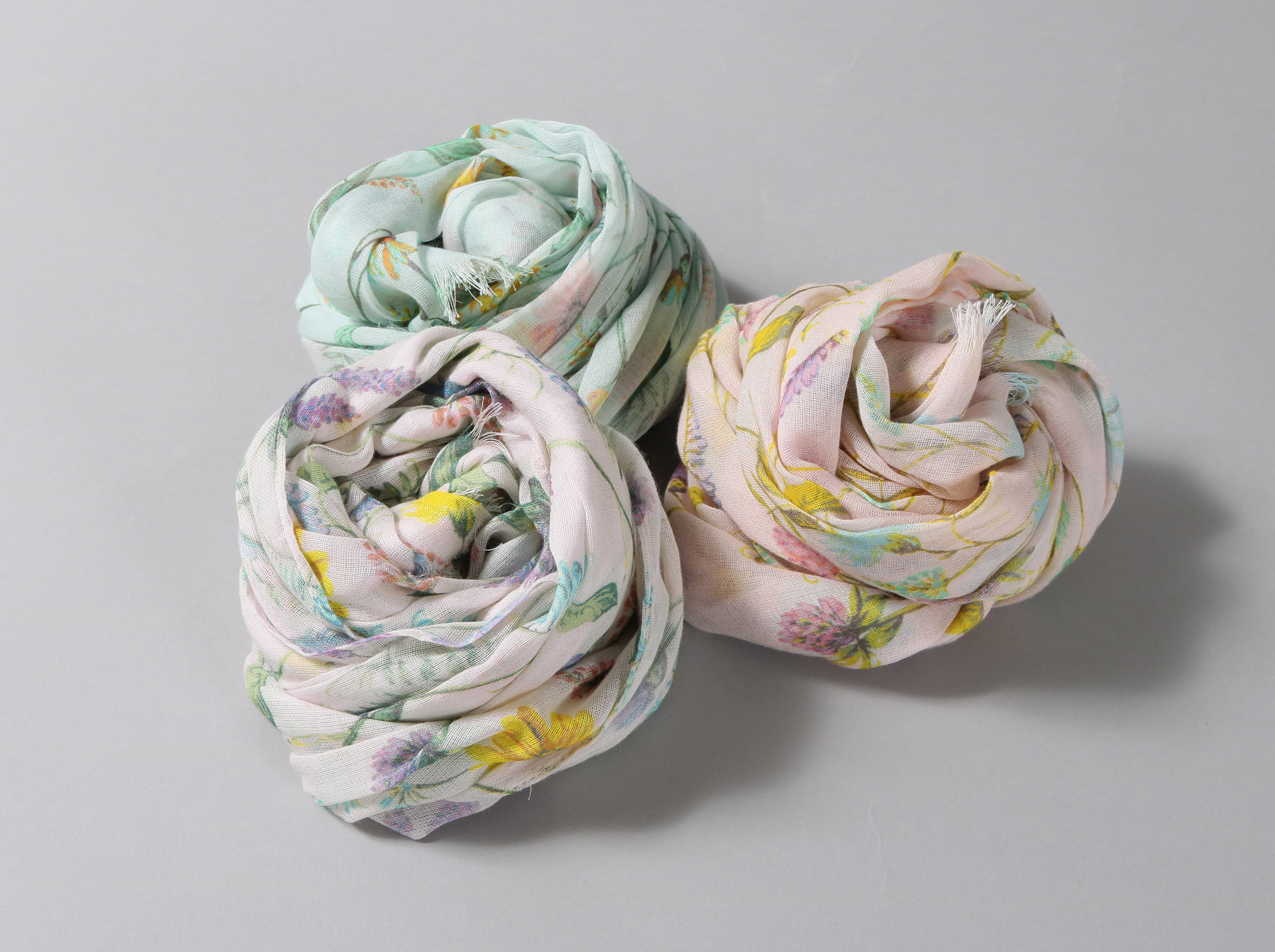 オーガニックコットンUVカットストール　ボタニカル　