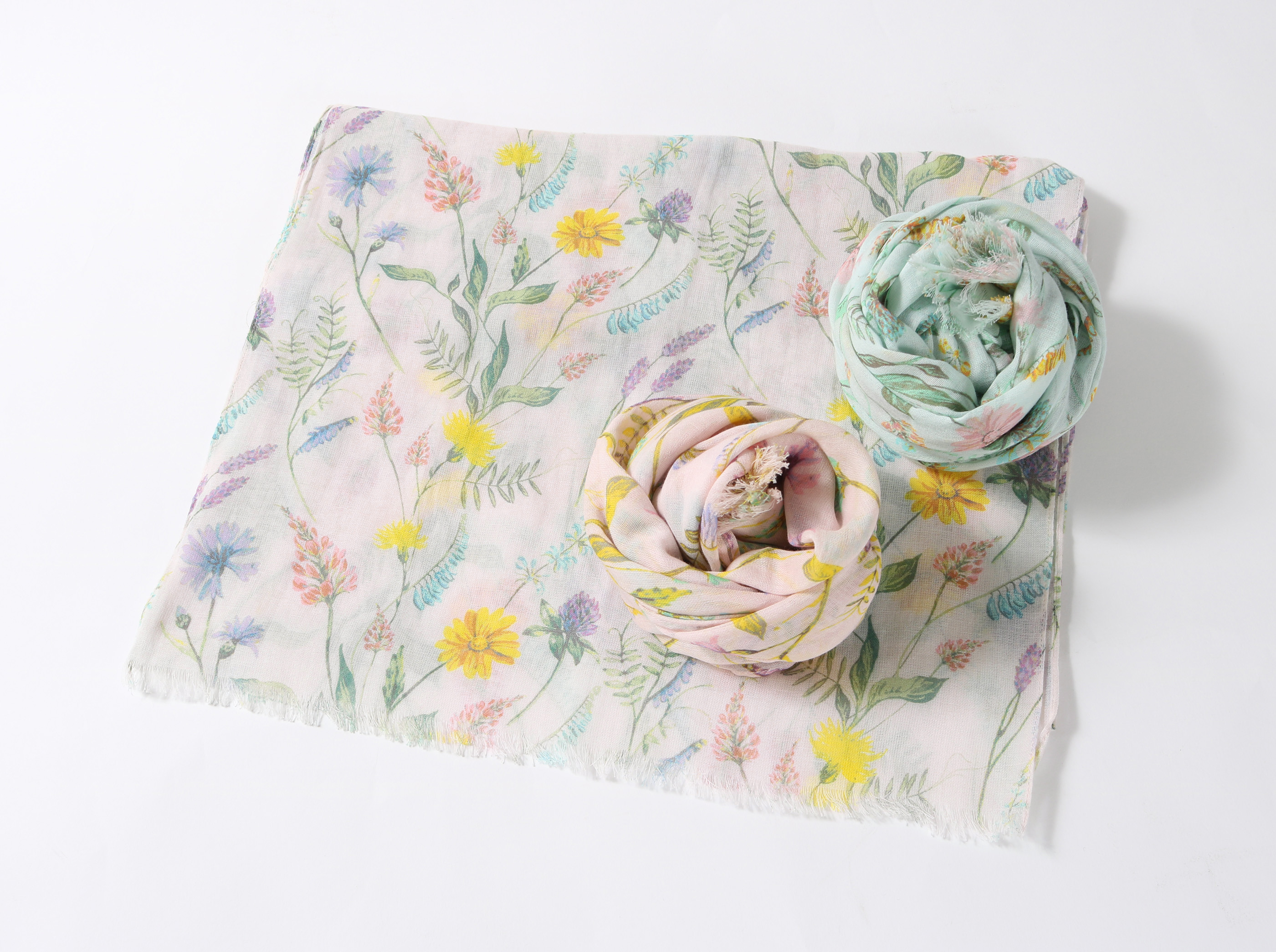 オーガニックコットンUVカットストール　ボタニカル　