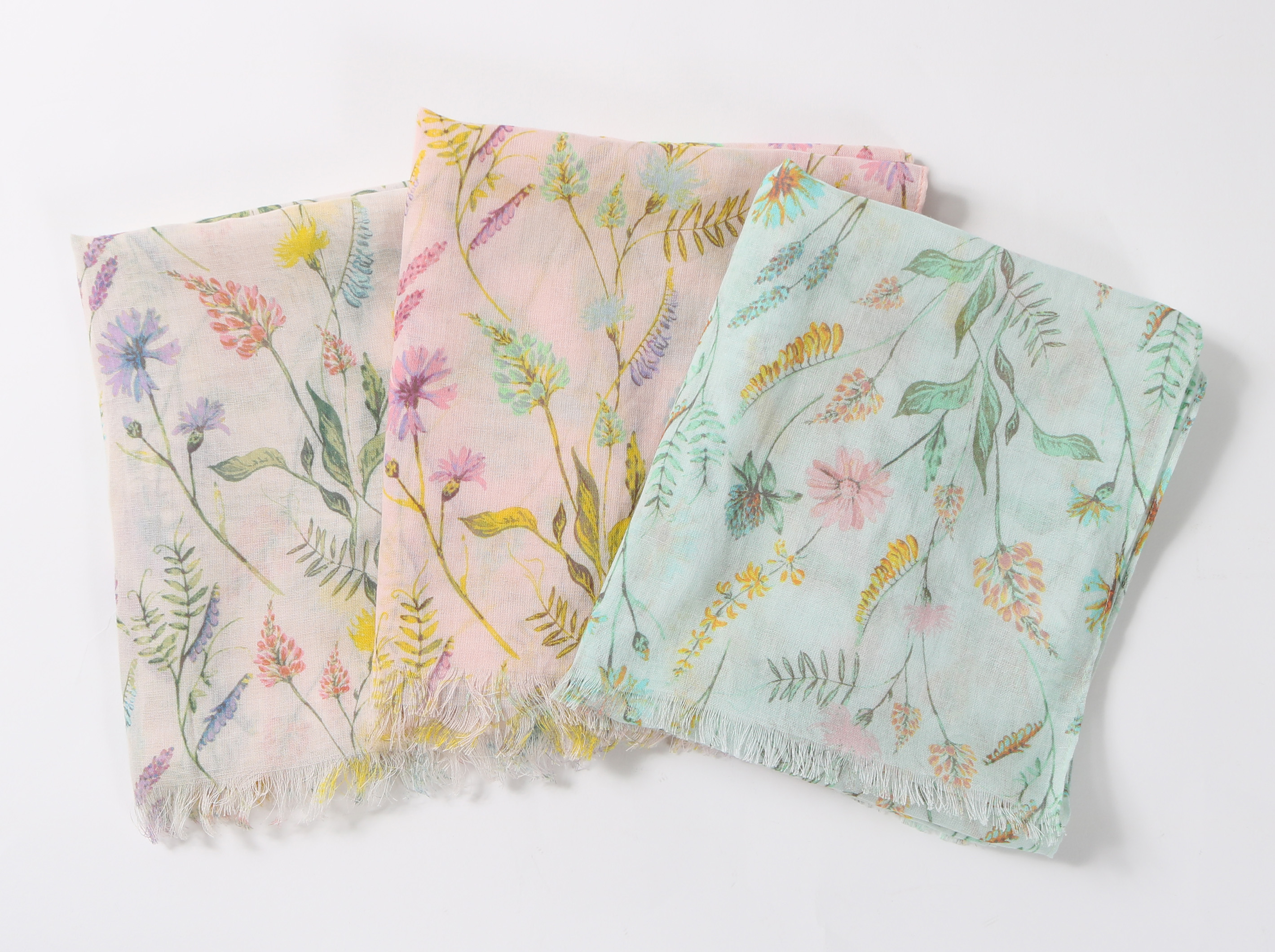 オーガニックコットンUVカットストール　ボタニカル　