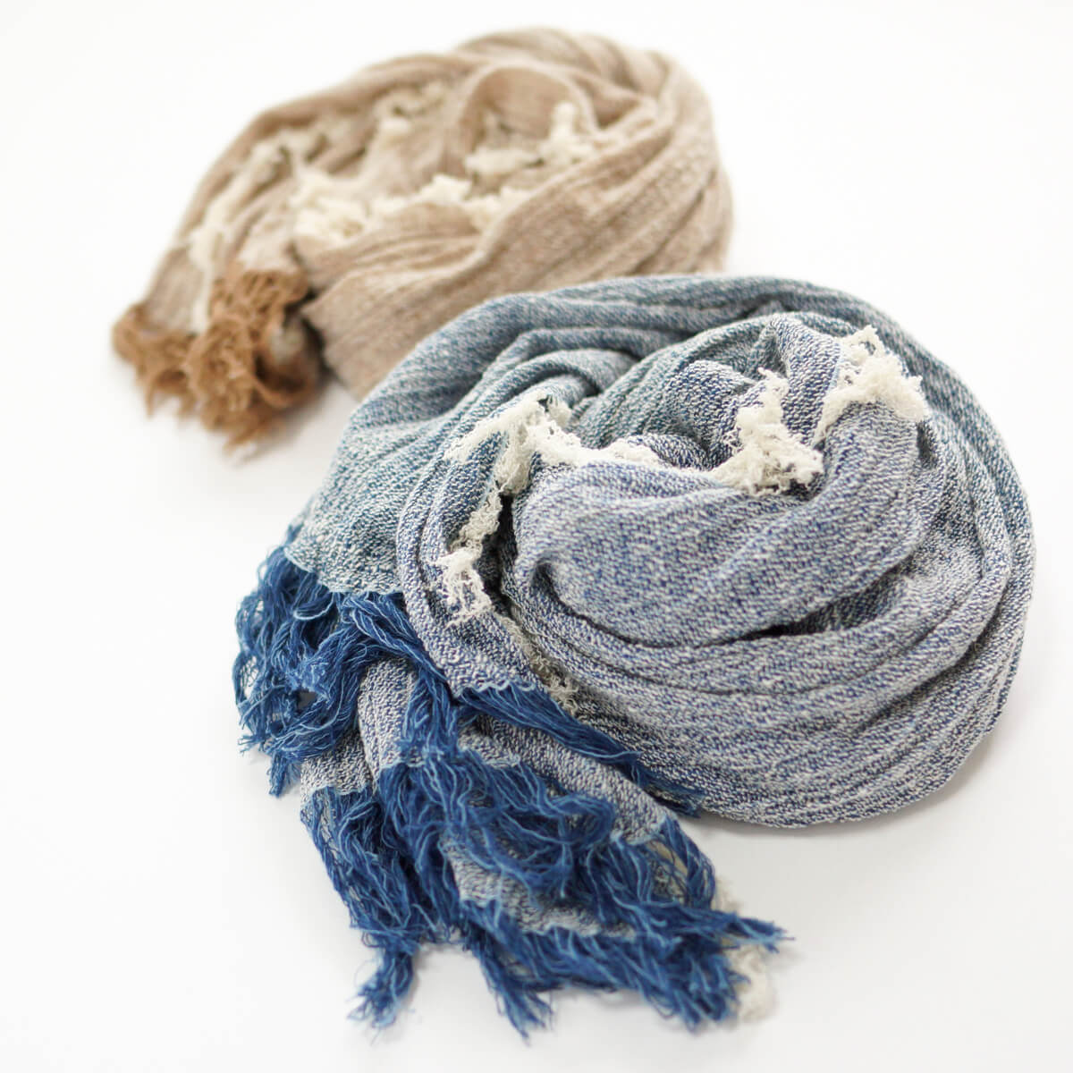 天然染料染めシャンブレーストール