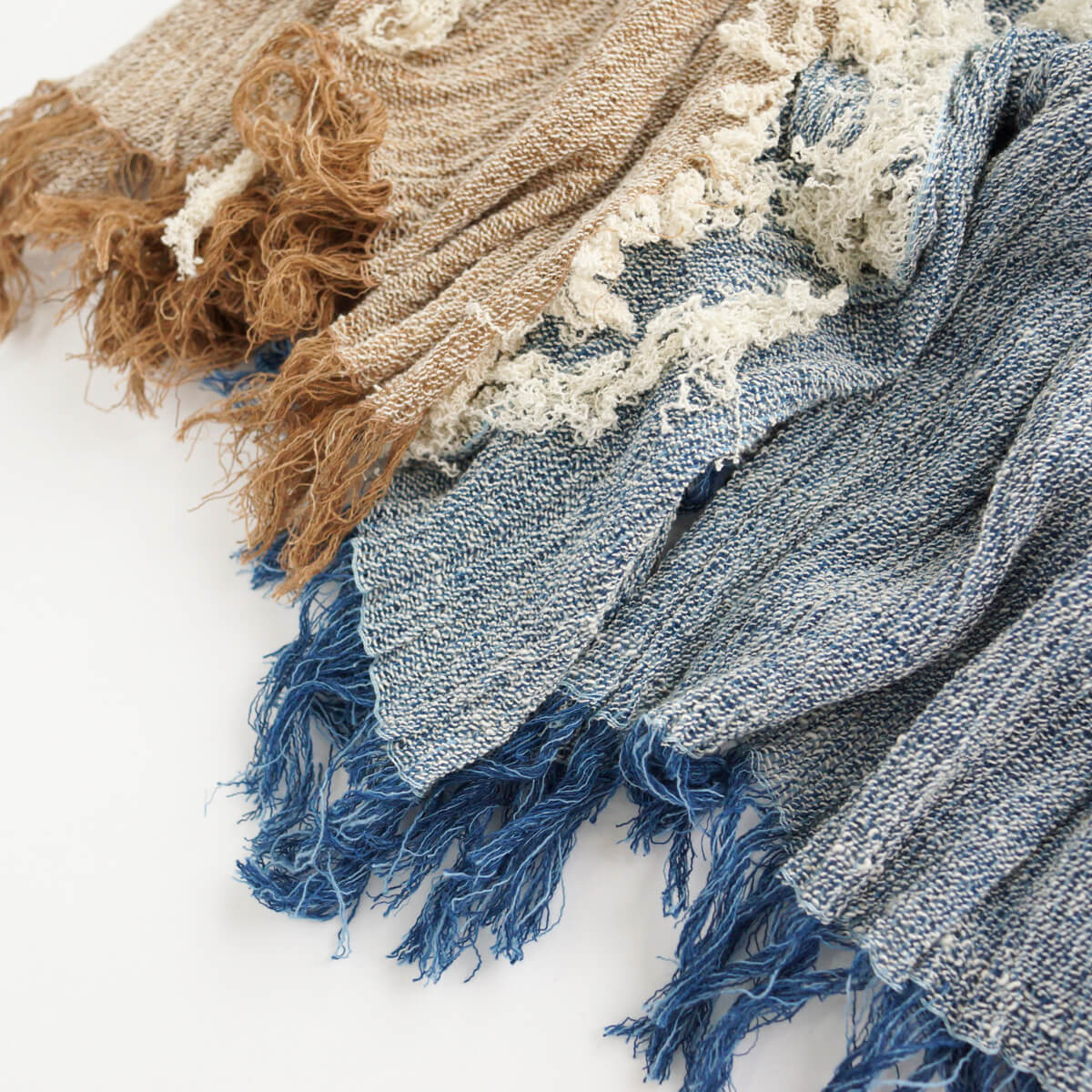 天然染料染めシャンブレーストール