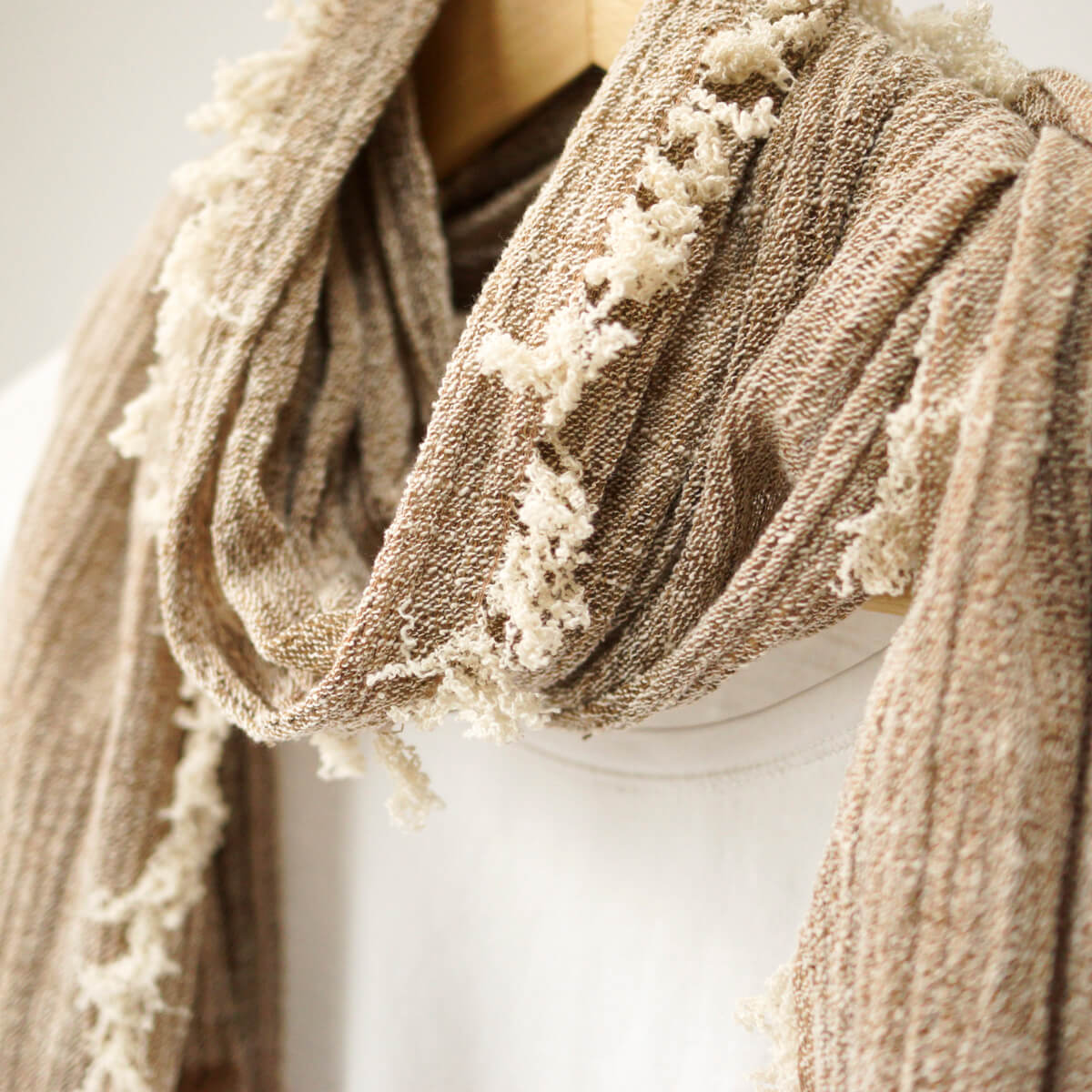 天然染料染めシャンブレーストール