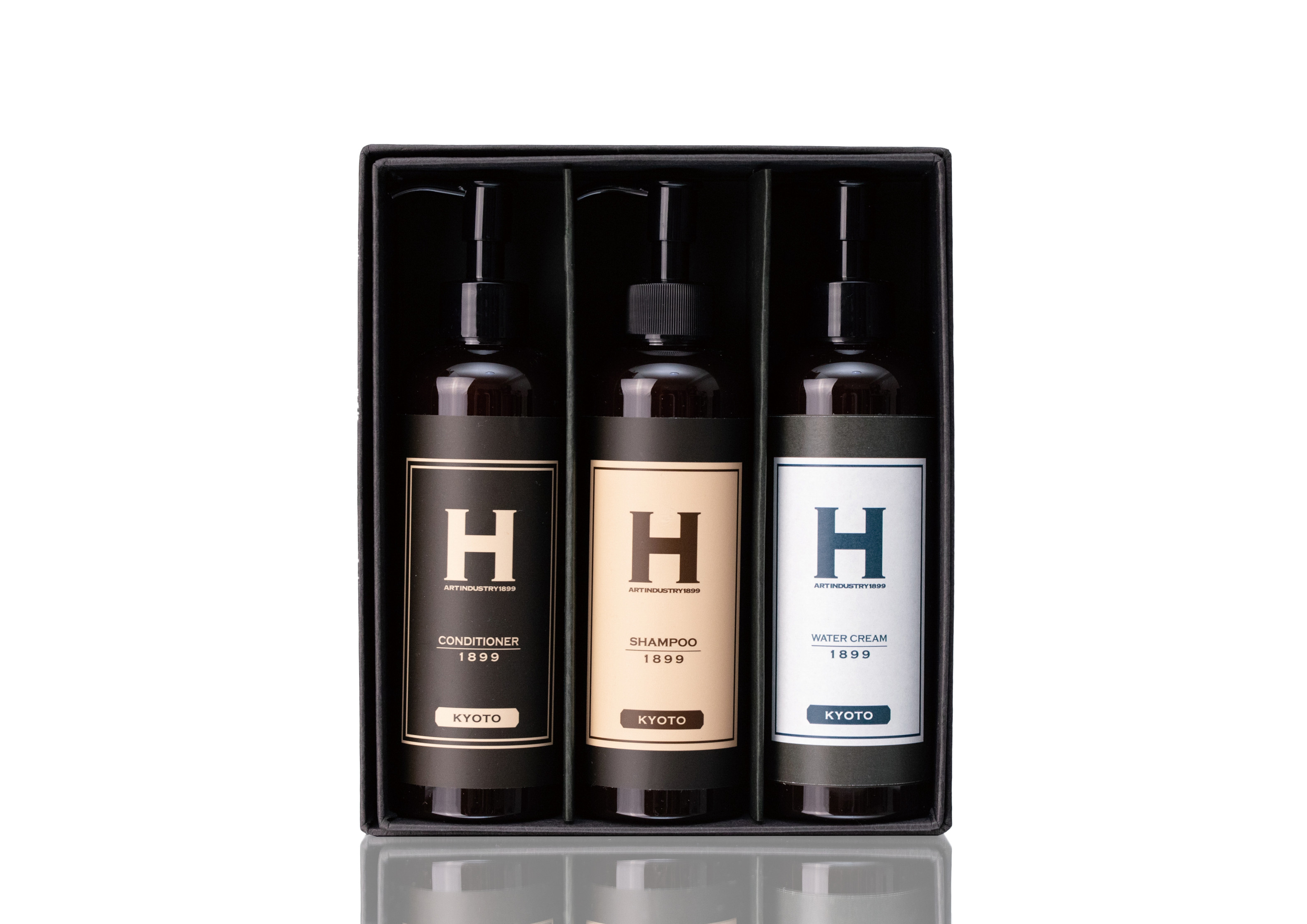 ギフトボックス入り3本セット（SHAMPOO / CONDITIONER / WATER CREAM 1899 KYOTO）