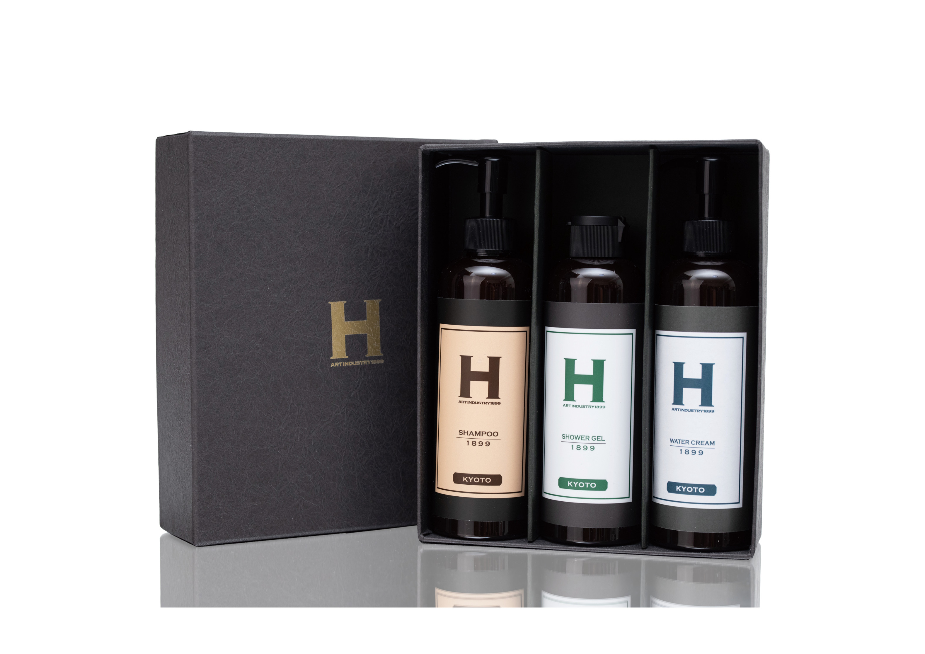 ギフトボックス入り3本セット（SHAMPOO / SHOWER GEL / WATER CREAM 1899 KYOTO）
