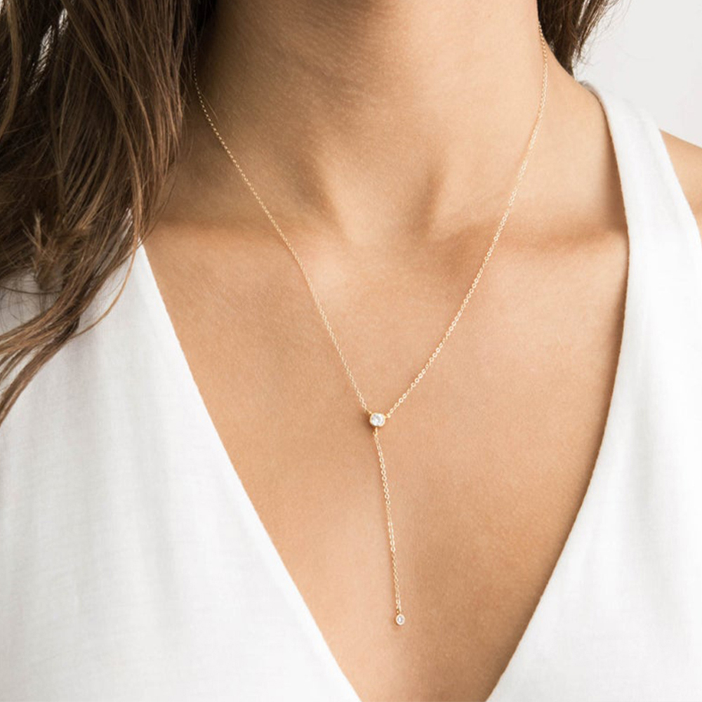 ワンポイントチョーカーネックレス