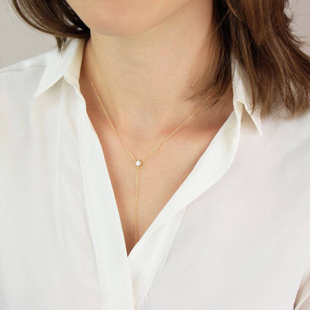 ワンポイントチョーカーネックレス