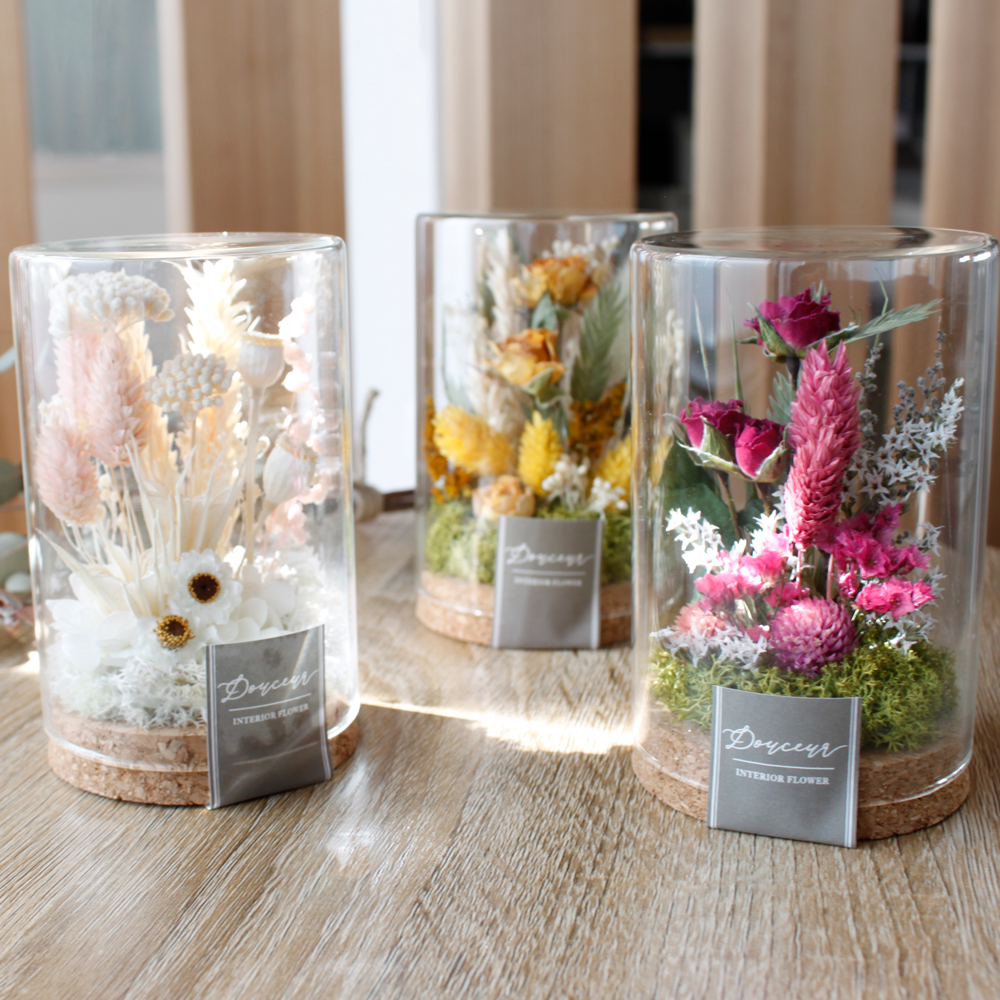 ガラスボトルアレンジ シャーロット