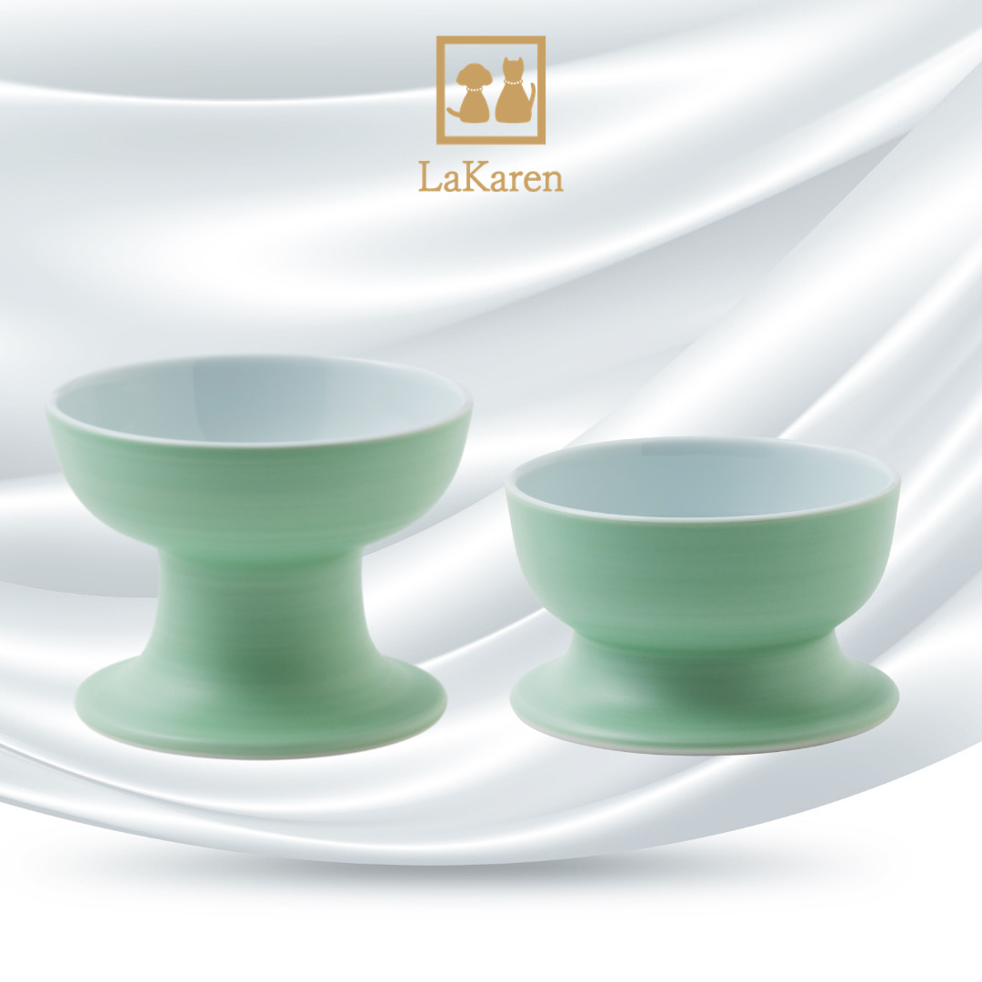 有田焼ペット食器　聖（セント）シリーズ　ロータイプ（水用）