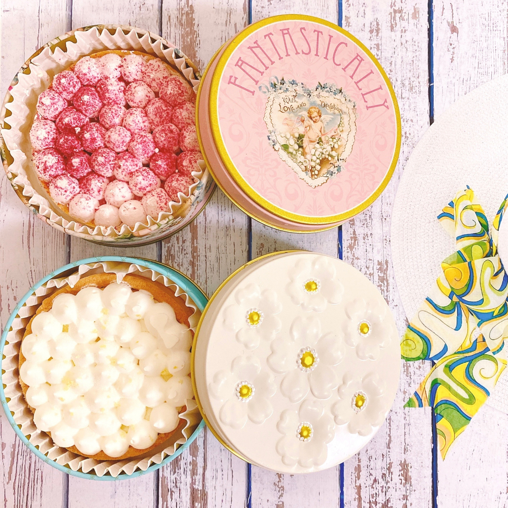 幸せの缶ケーキ(あまおう苺のベリーチーズケーキタルト＆国産レモンチーズケーキタルト)【２缶セット】化粧箱入り