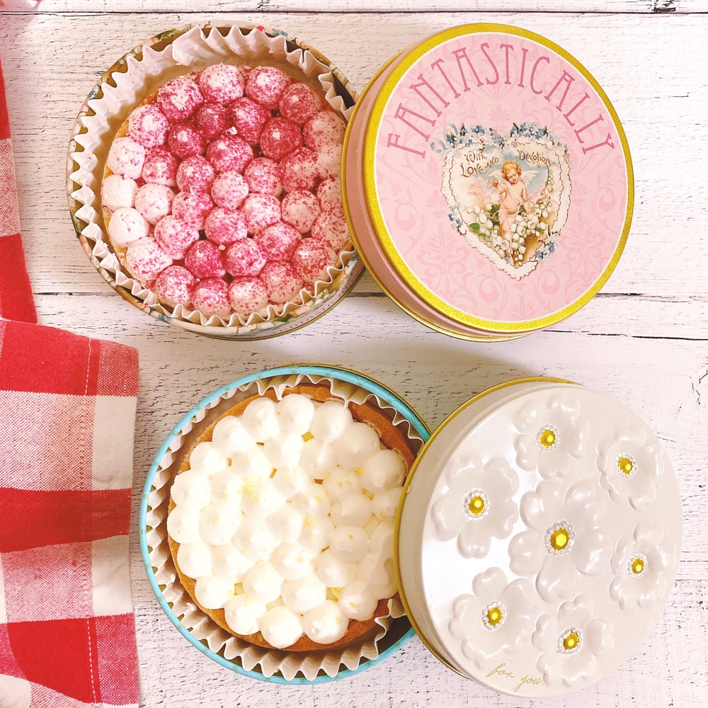 幸せの缶ケーキ(あまおう苺のベリーチーズケーキタルト＆国産レモンチーズケーキタルト)【２缶セット】化粧箱入り