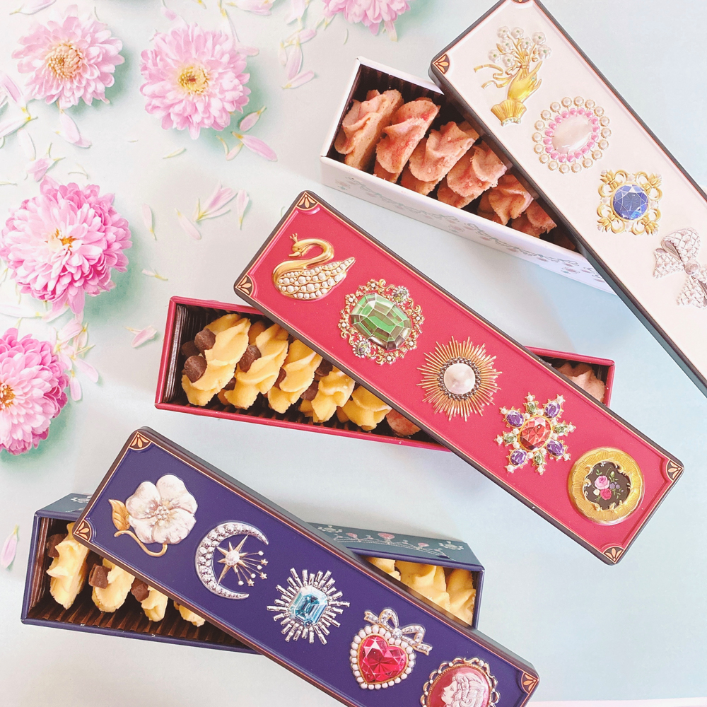 グルテンフリーの宝石箱クッキー３缶セット(チョコチャンク＆苺＆ハーフハーフ) 簡易ラッピング込み【常温配送】