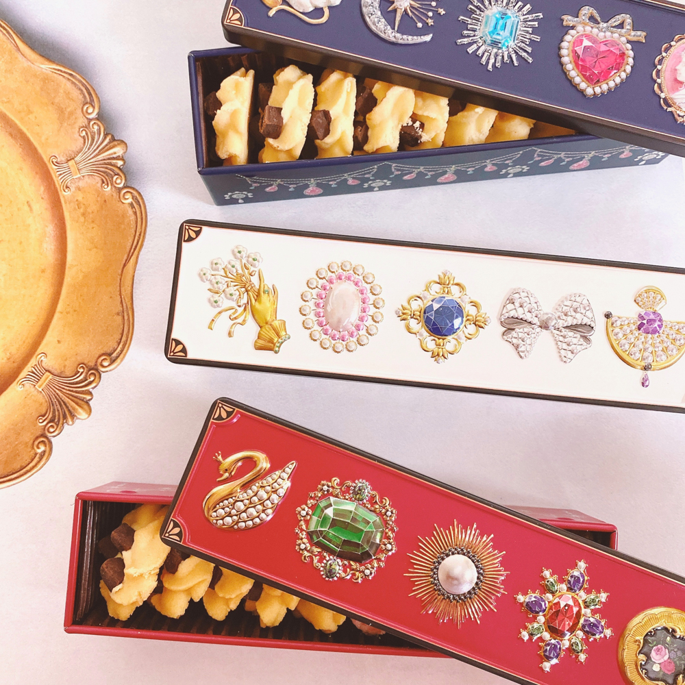 グルテンフリーの宝石箱クッキー３缶セット(チョコチャンク＆苺＆ハーフハーフ) 簡易ラッピング込み【常温配送】