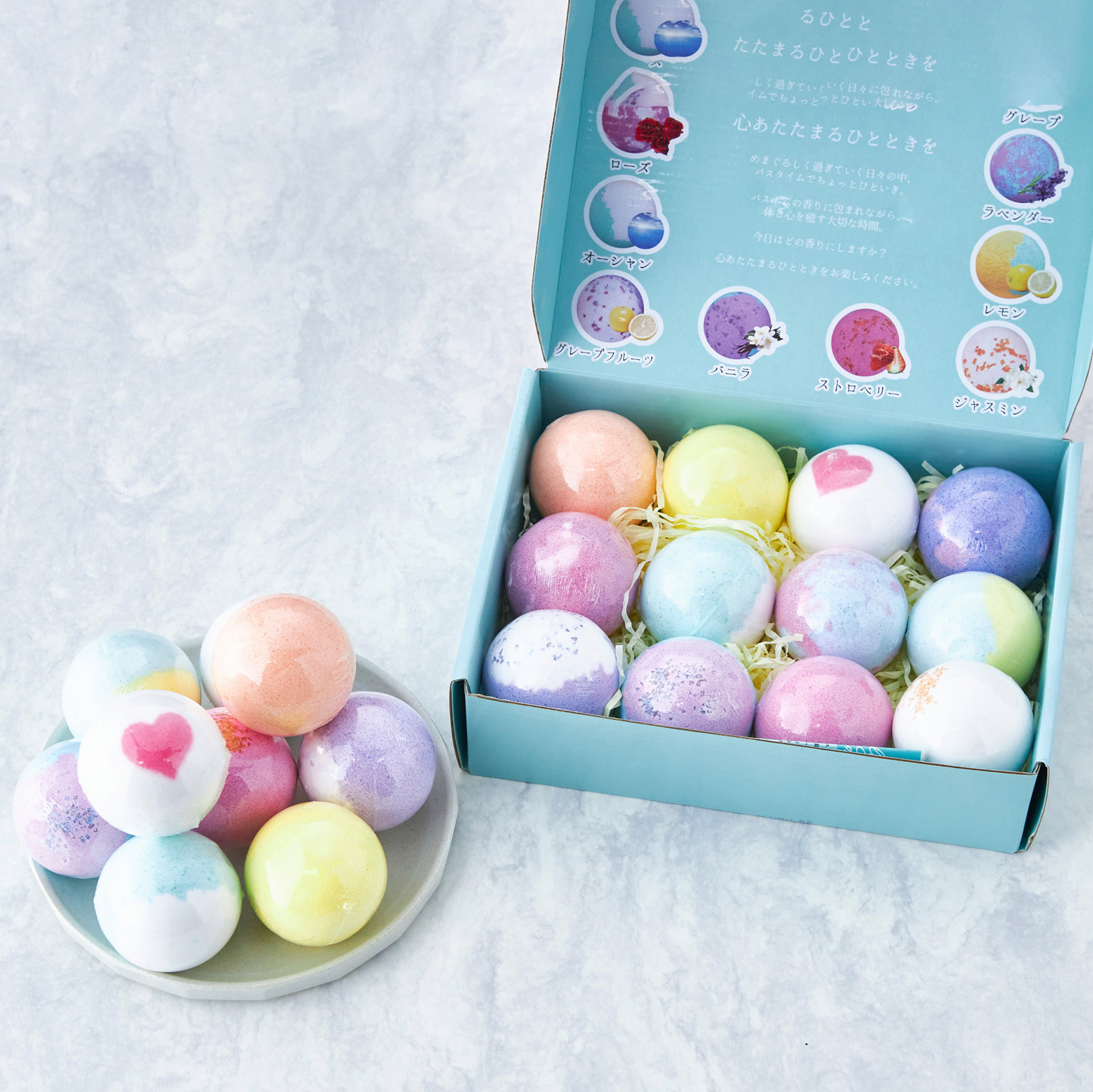 色と香り溢れるバスボムギフトセット