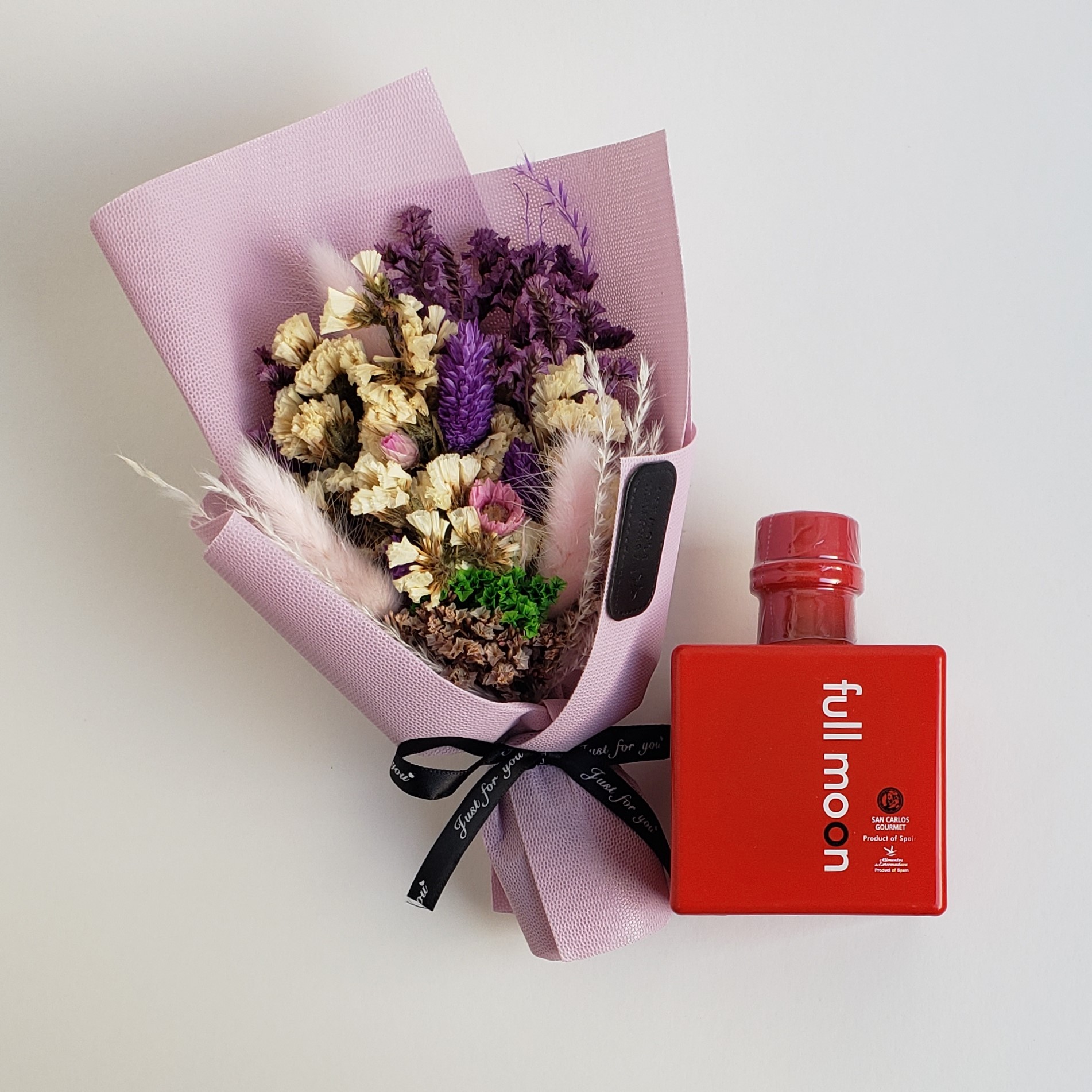 ドライフラワーとフルムーン12年熟成バルサミコ　ギフトセット