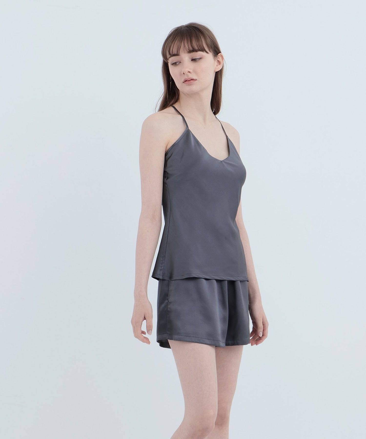 【セットアップ】シルクショートパンツ&キャミソール