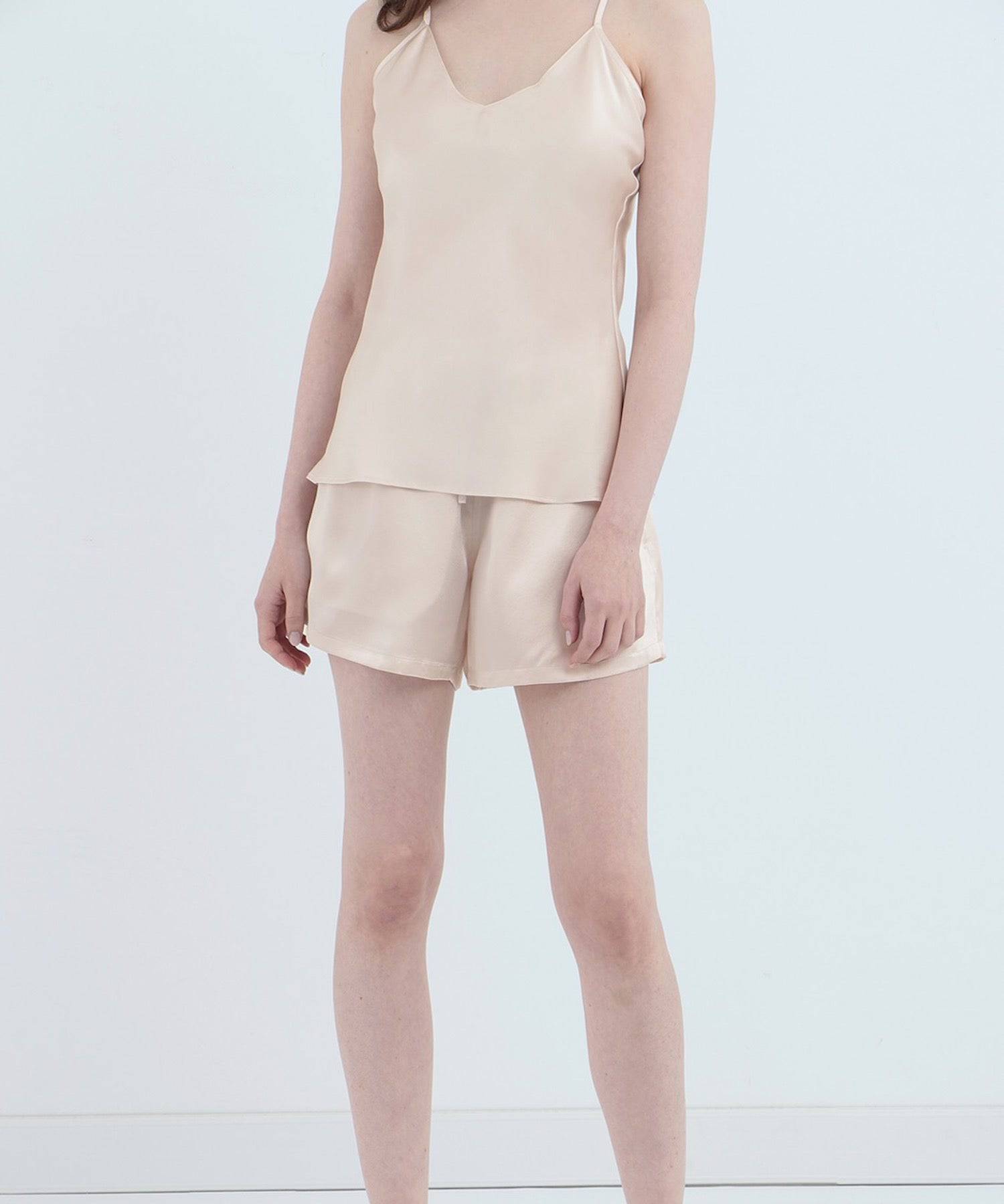【セットアップ】シルクショートパンツ&キャミソール