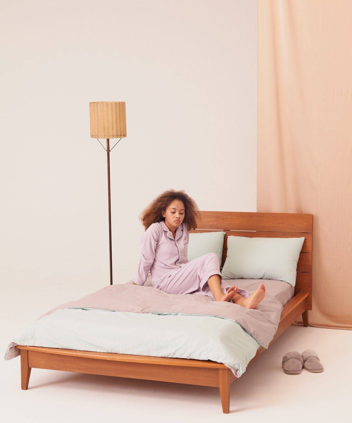 【セットアップ】コットンパジャマ  ラベンダー