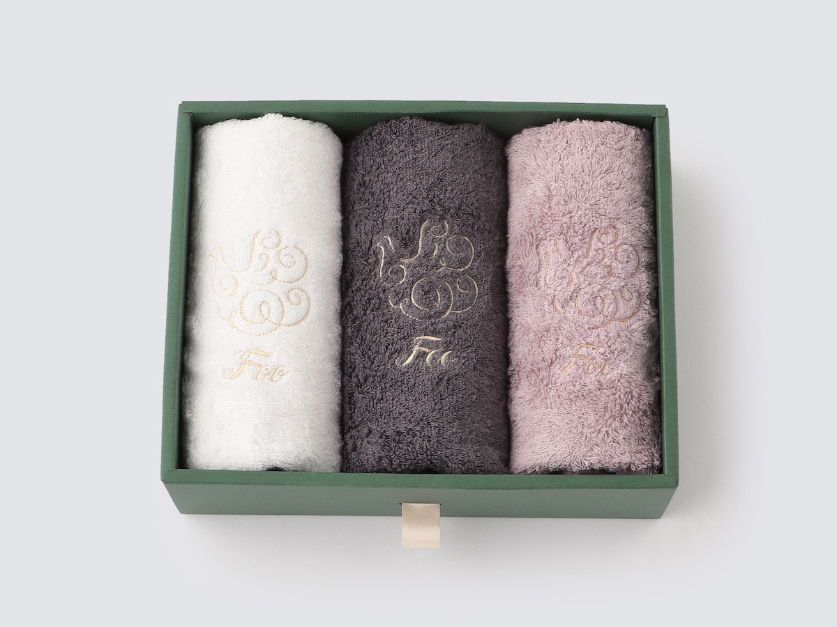 オーガニックコットン フェイスタオル 3枚入りギフトセット