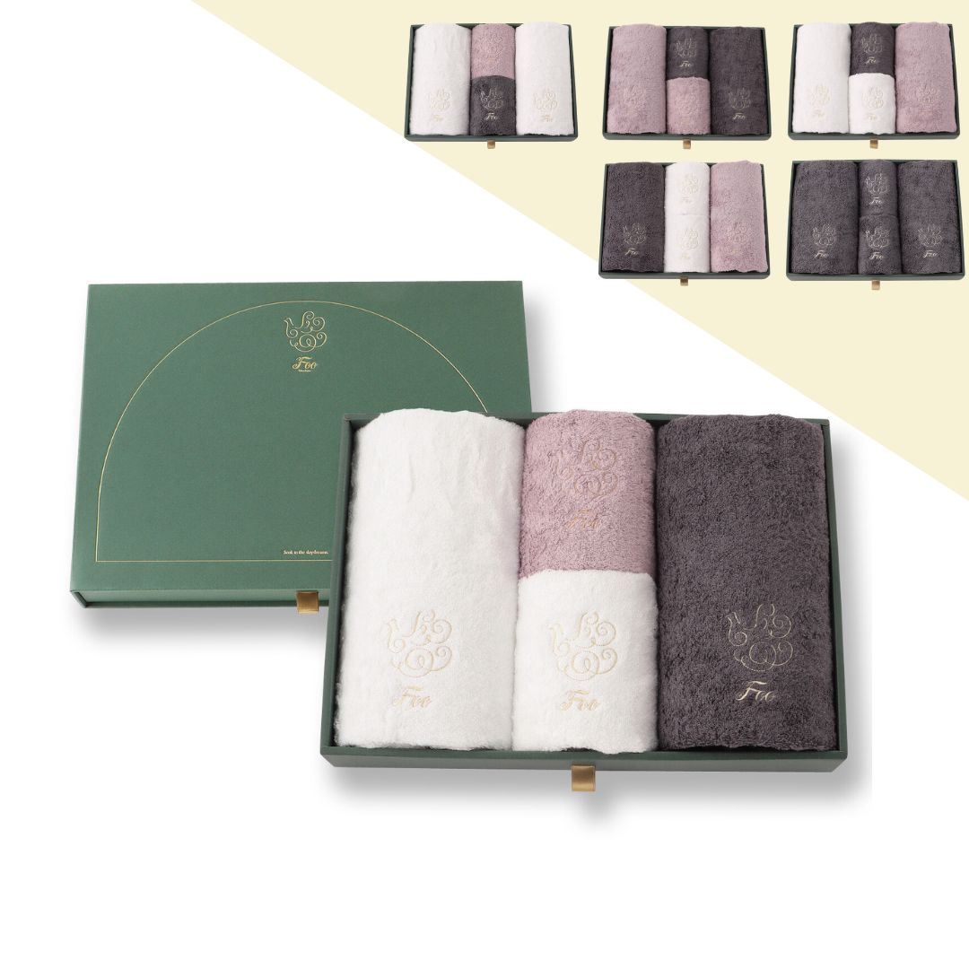 オーガニックコットン フェイスタオル2枚＆ハンドタオル2枚入りギフトセット