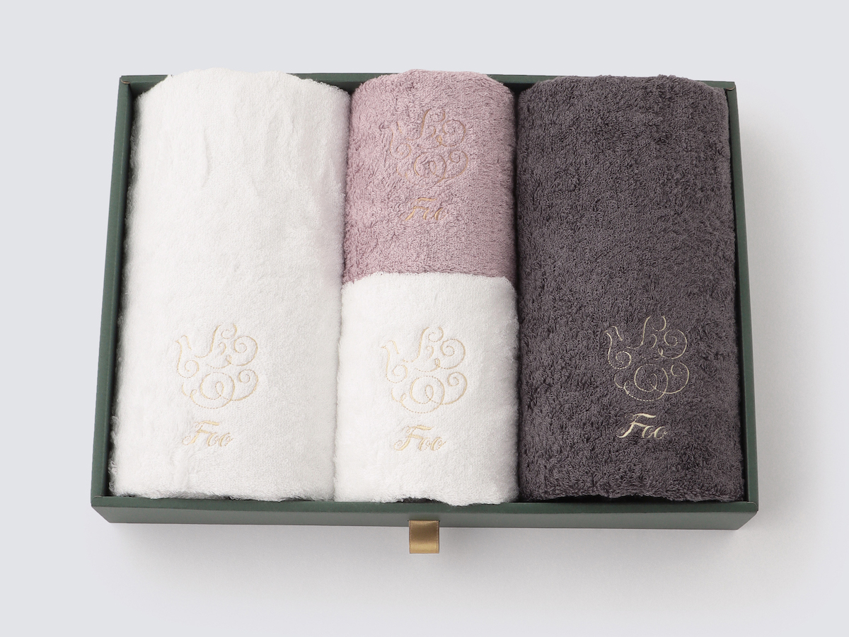 オーガニックコットン フェイスタオル2枚＆ハンドタオル2枚入りギフトセット