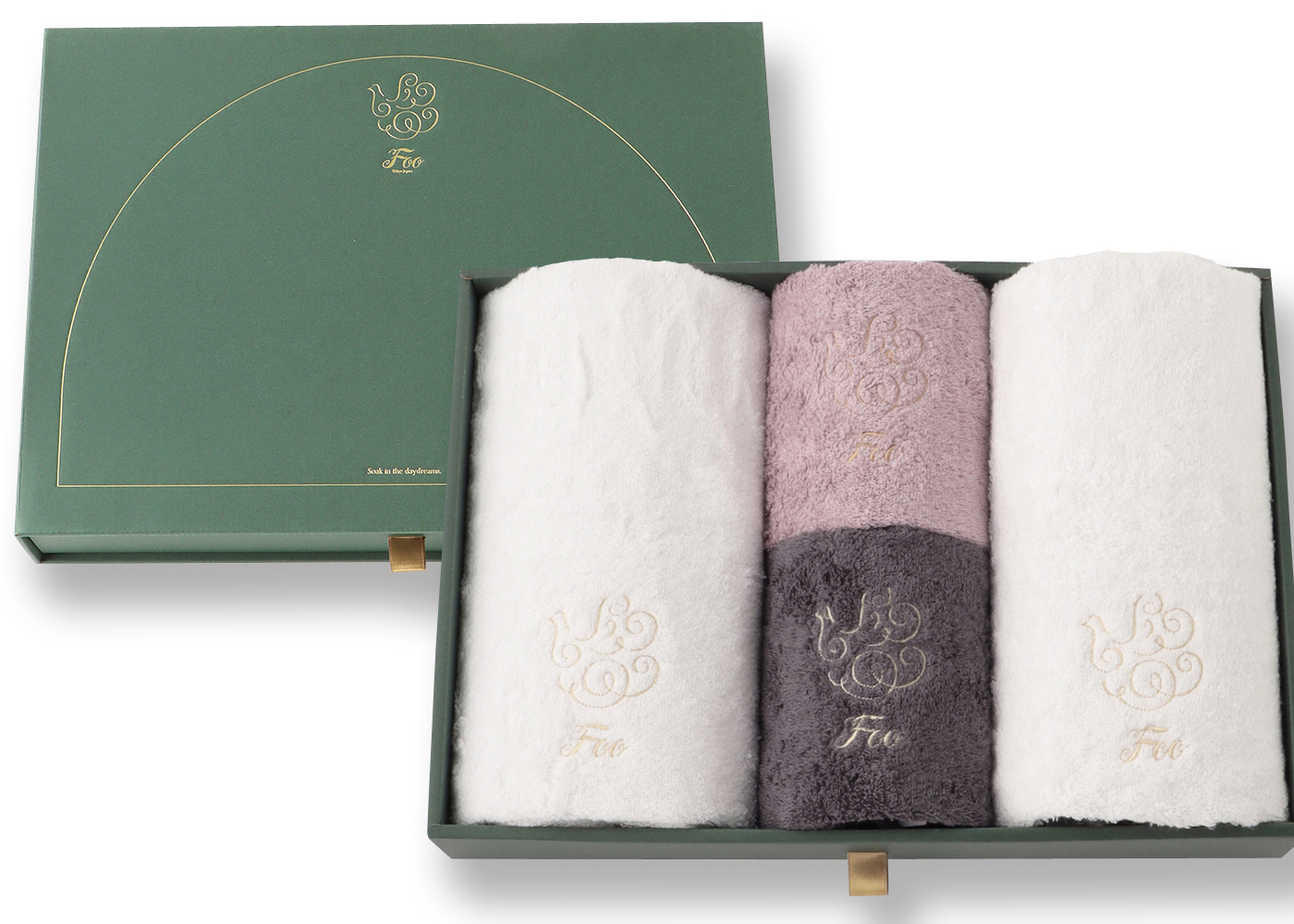 オーガニックコットン フェイスタオル2枚＆ハンドタオル2枚入りギフトセット