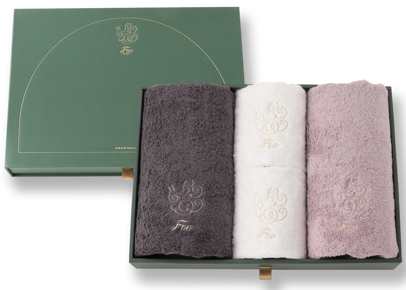 オーガニックコットン フェイスタオル2枚＆ハンドタオル2枚入りギフトセット