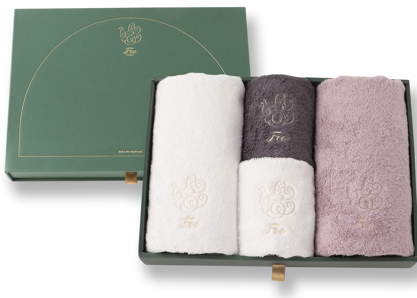 オーガニックコットン フェイスタオル2枚＆ハンドタオル2枚入りギフトセット